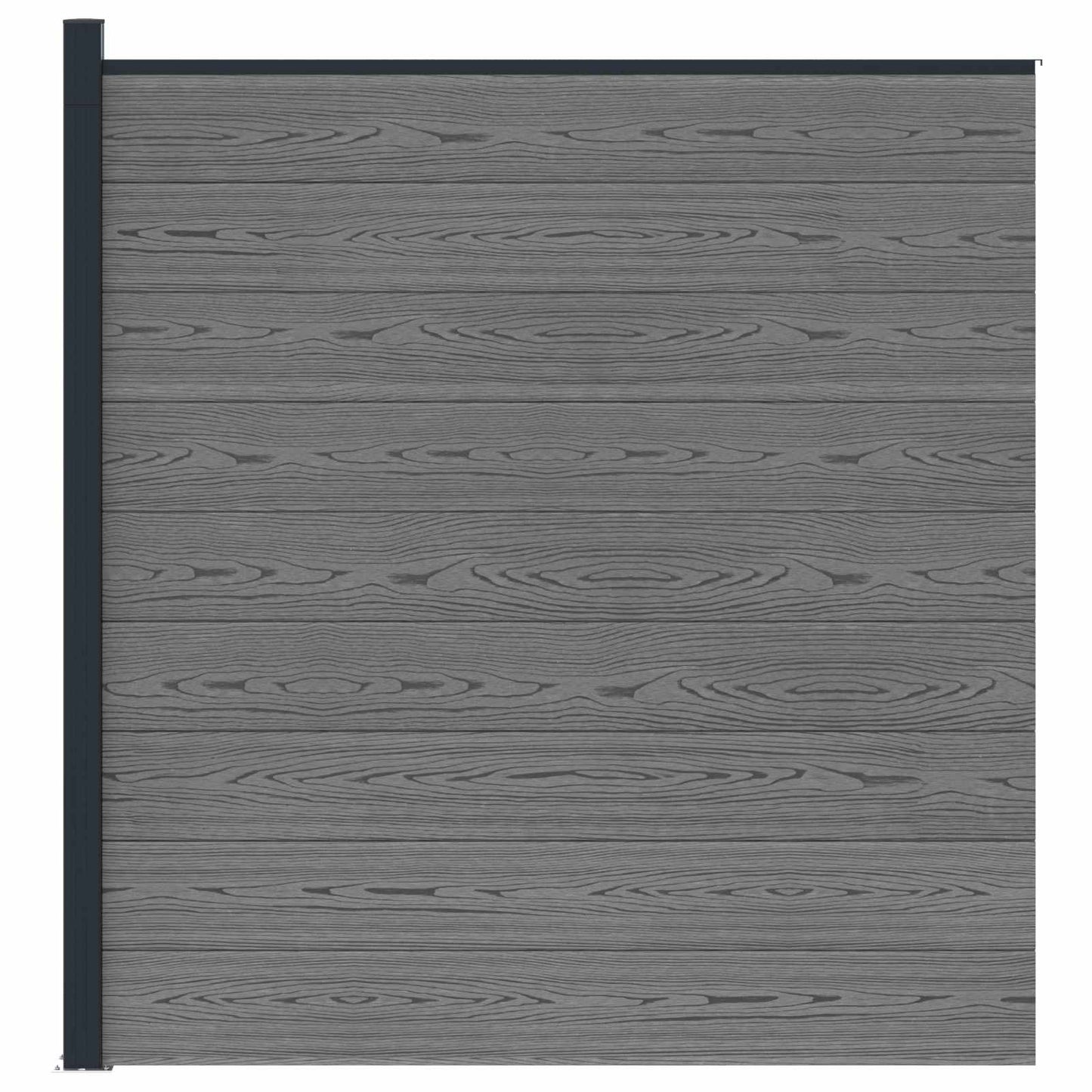 Fence Panel WPC and Aluminium Grey