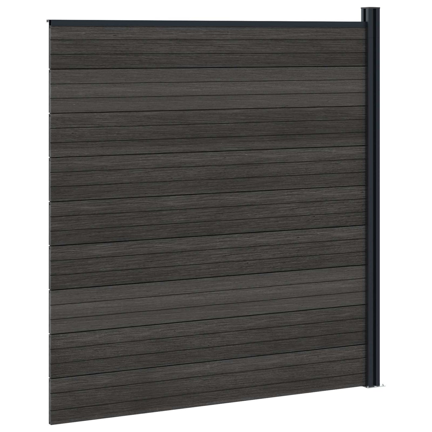 Fence Panel WPC and Aluminium Black