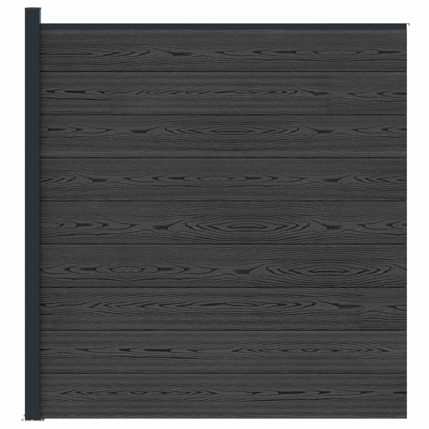 Fence Panel WPC and Aluminium Black