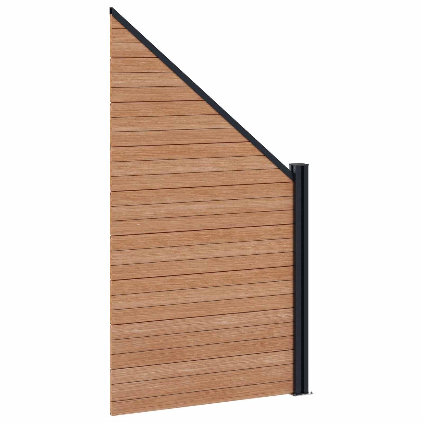 Fence Panel WPC and Aluminium Brown
