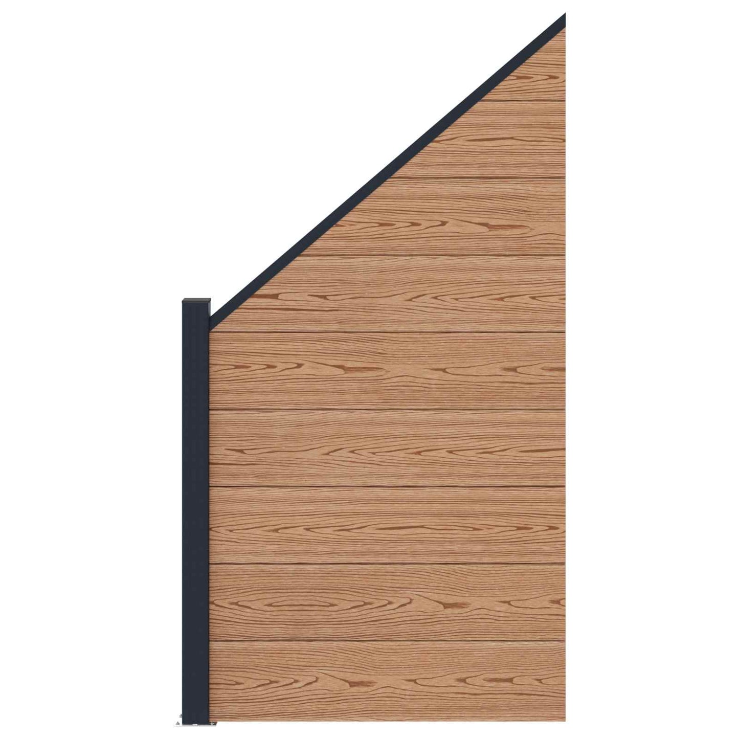 Fence Panel WPC and Aluminium Brown