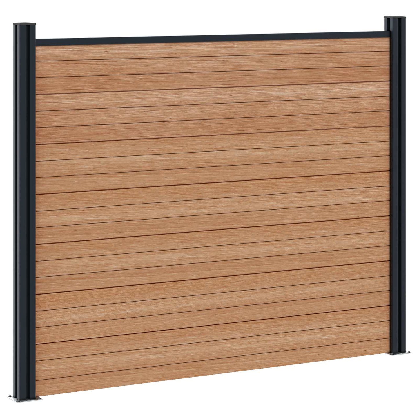 Fence Panel WPC and Aluminium Brown
