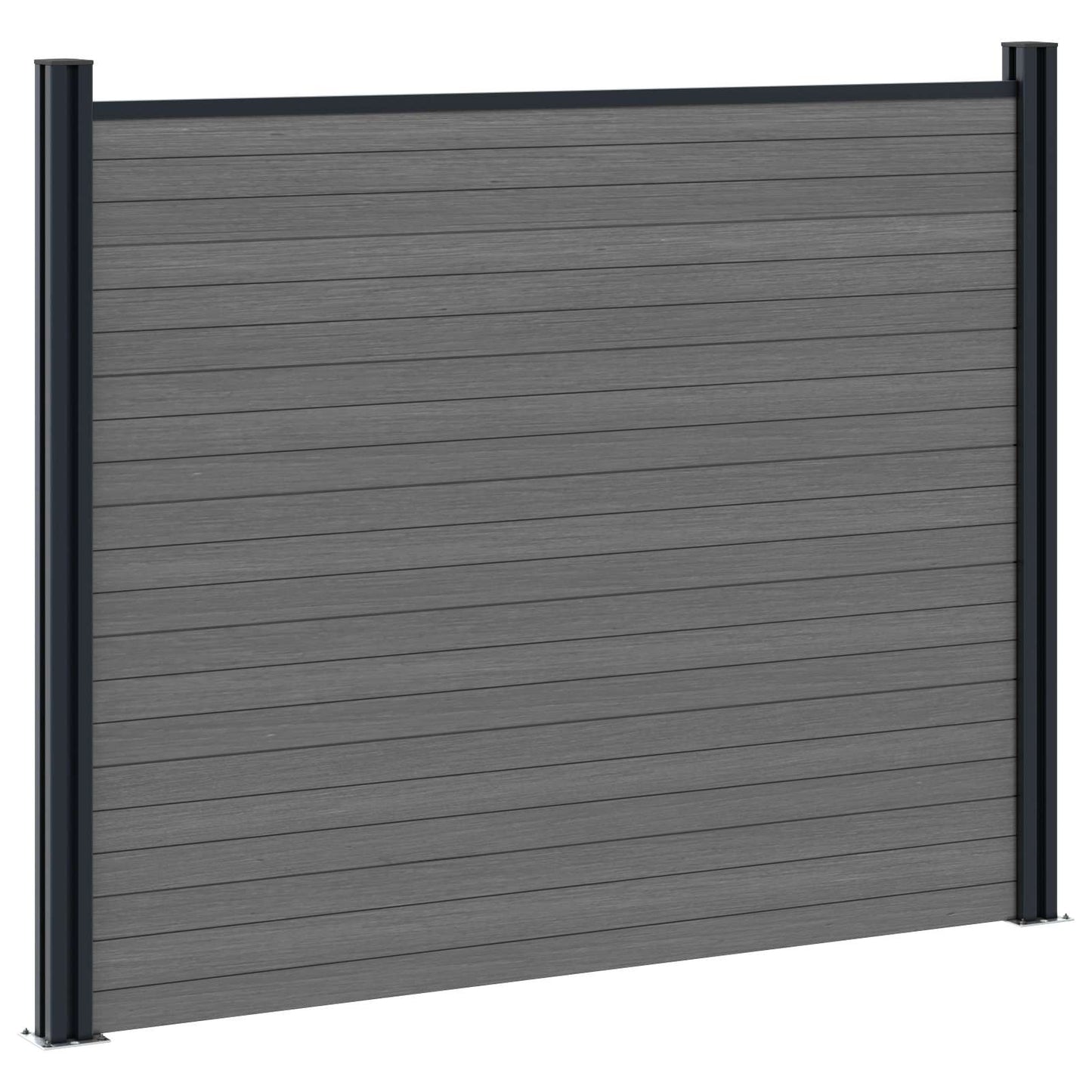 Fence Panel WPC and Aluminium Grey