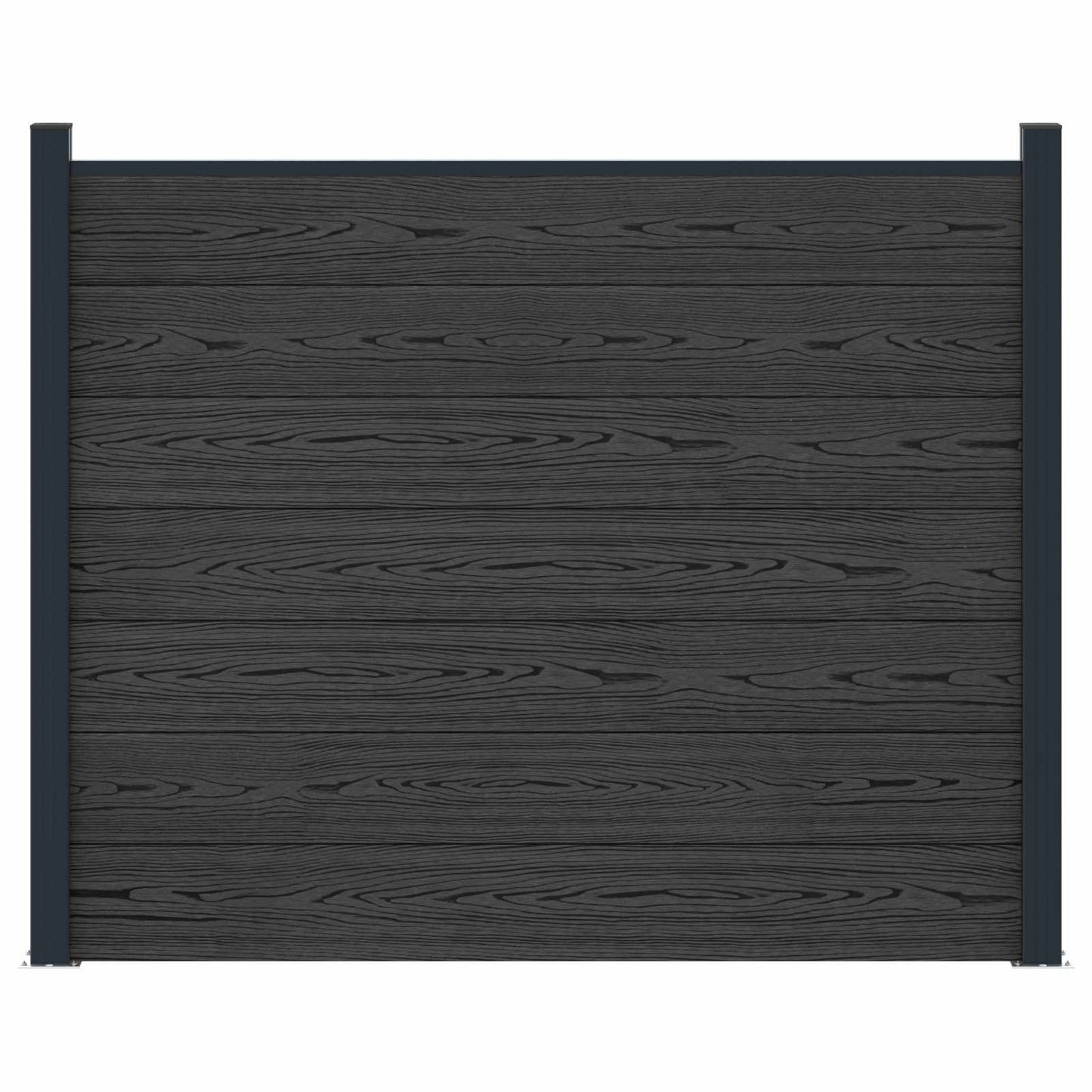 Fence Panel WPC and Aluminium Black