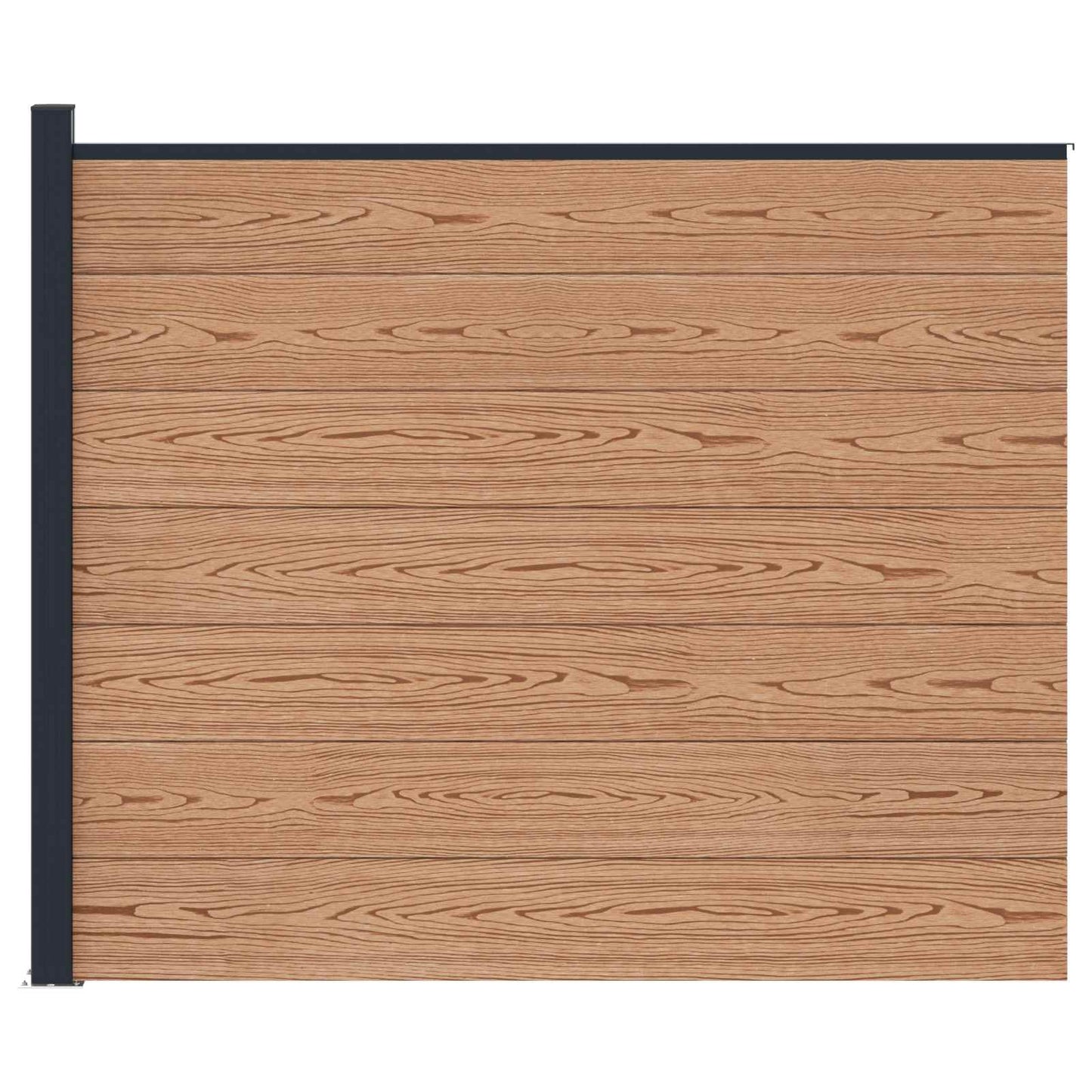 Fence Panel WPC and Aluminium Brown