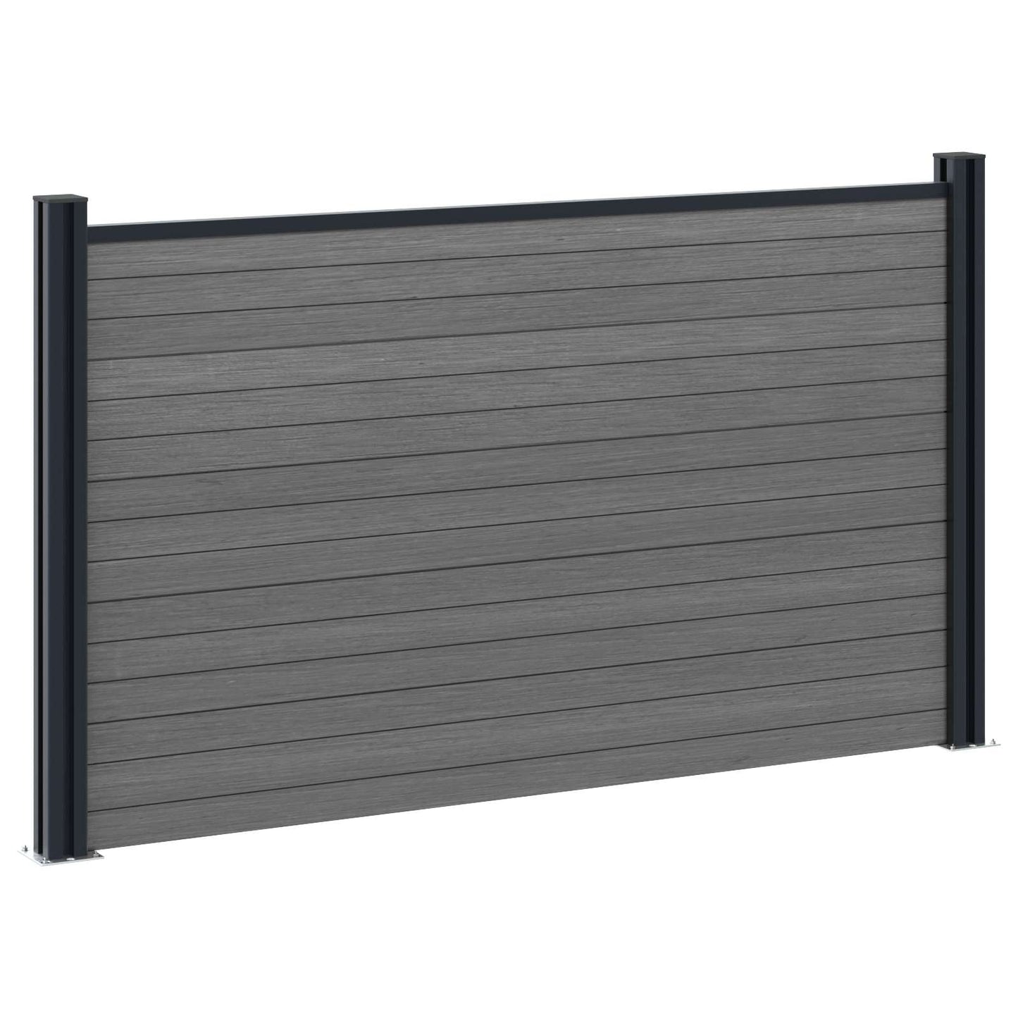 Fence Panel WPC and Aluminium Grey