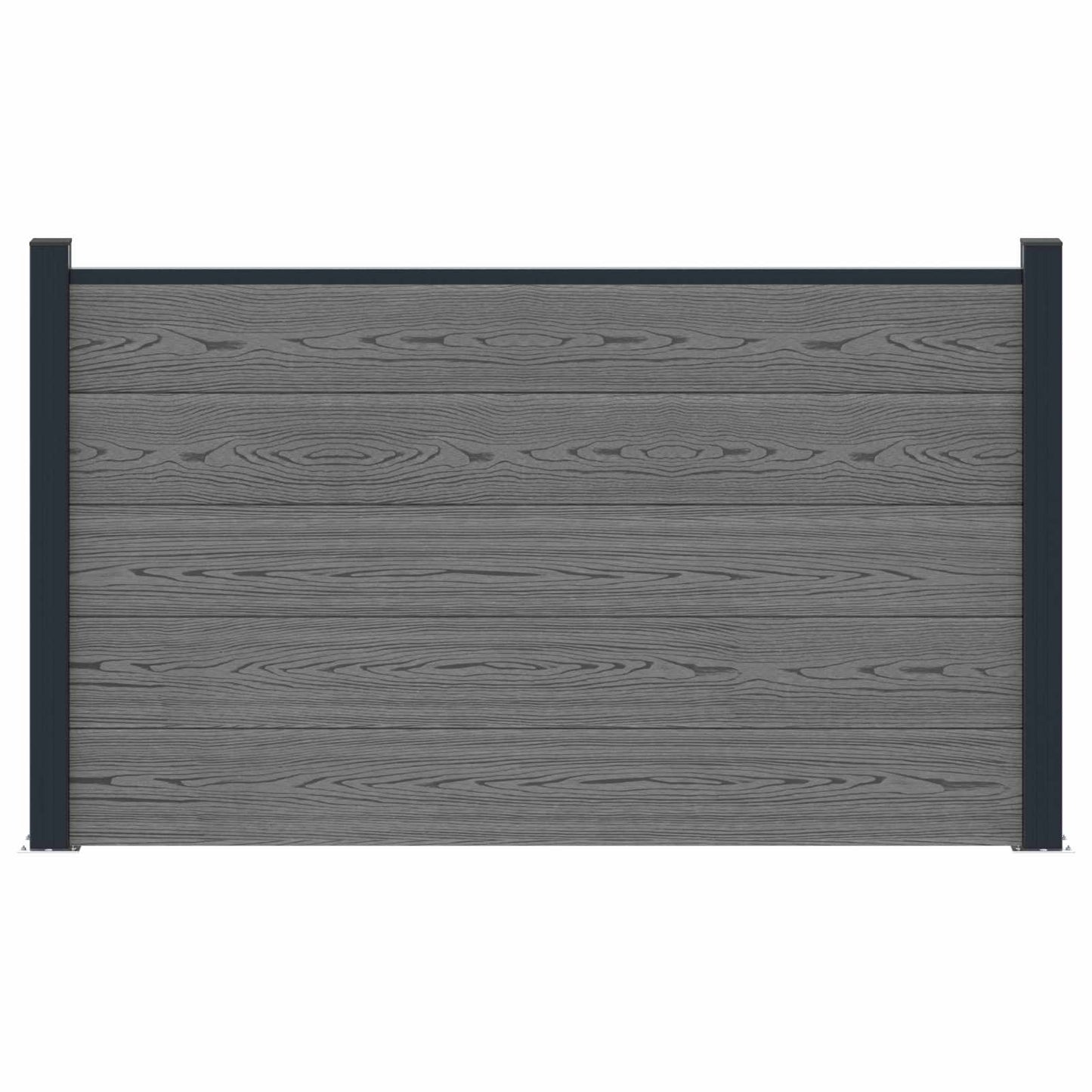 Fence Panel WPC and Aluminium Grey