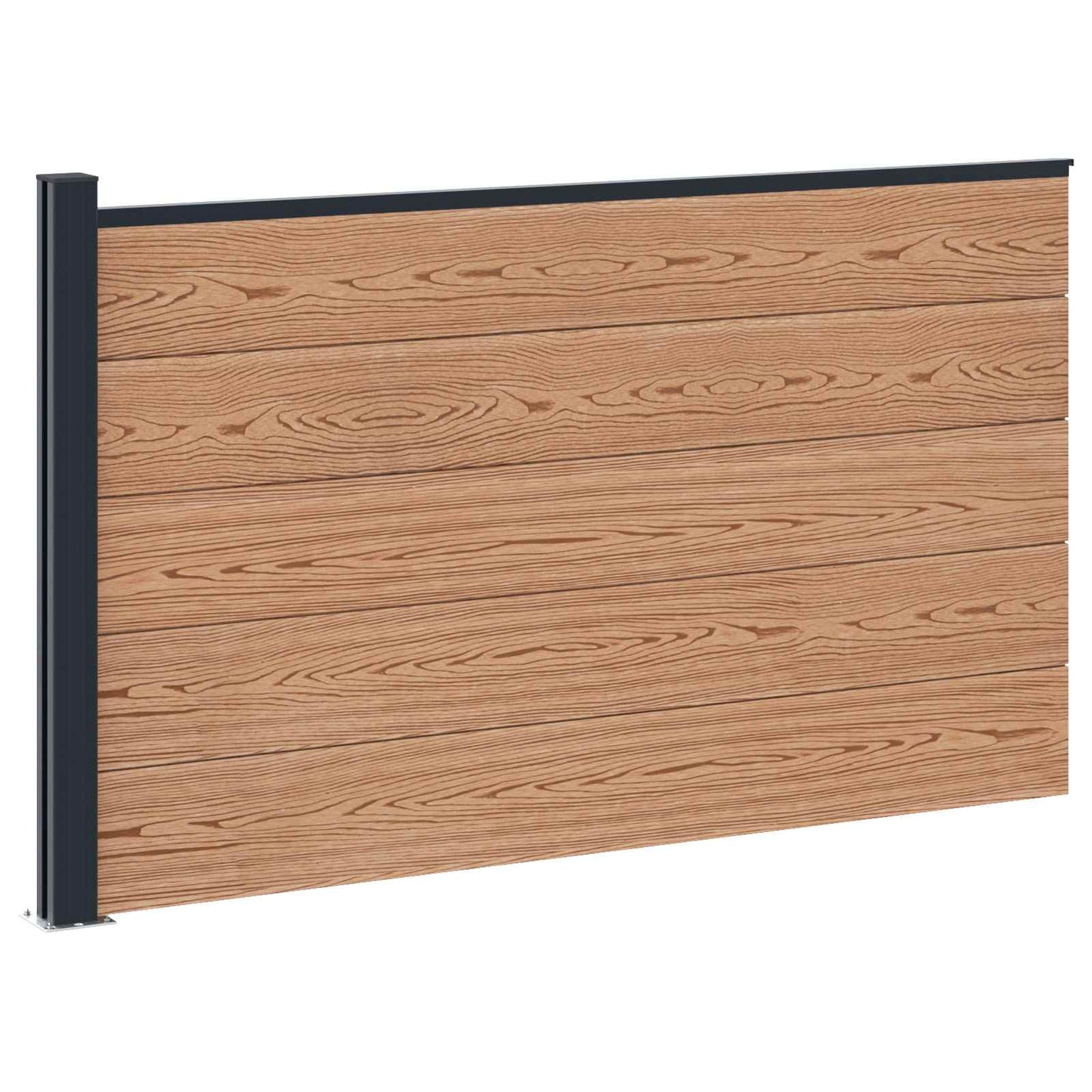 Fence Panel WPC and Aluminium Brown