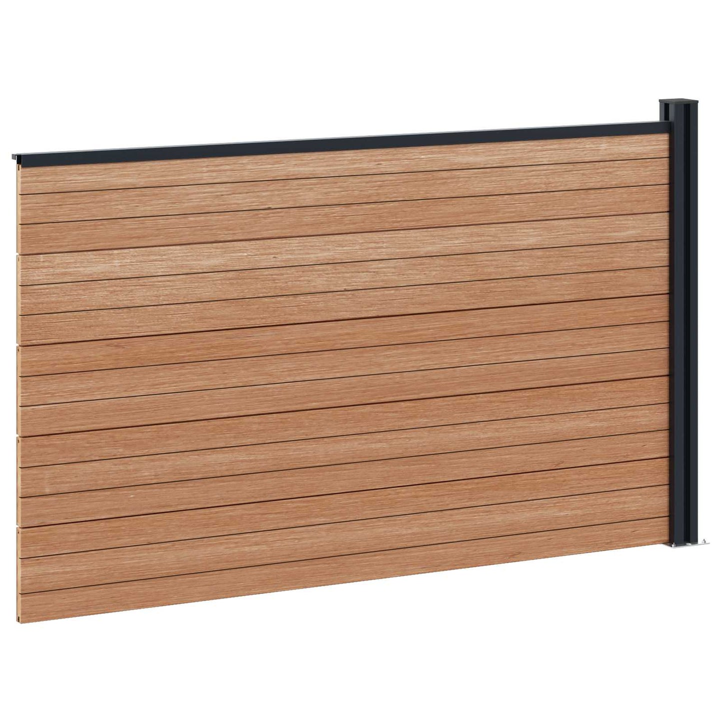 Fence Panel WPC and Aluminium Brown