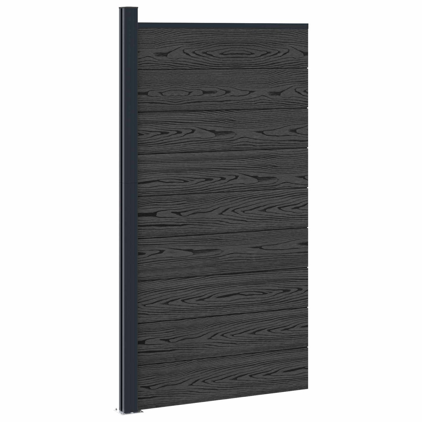 Fence Panel WPC and Aluminium Black