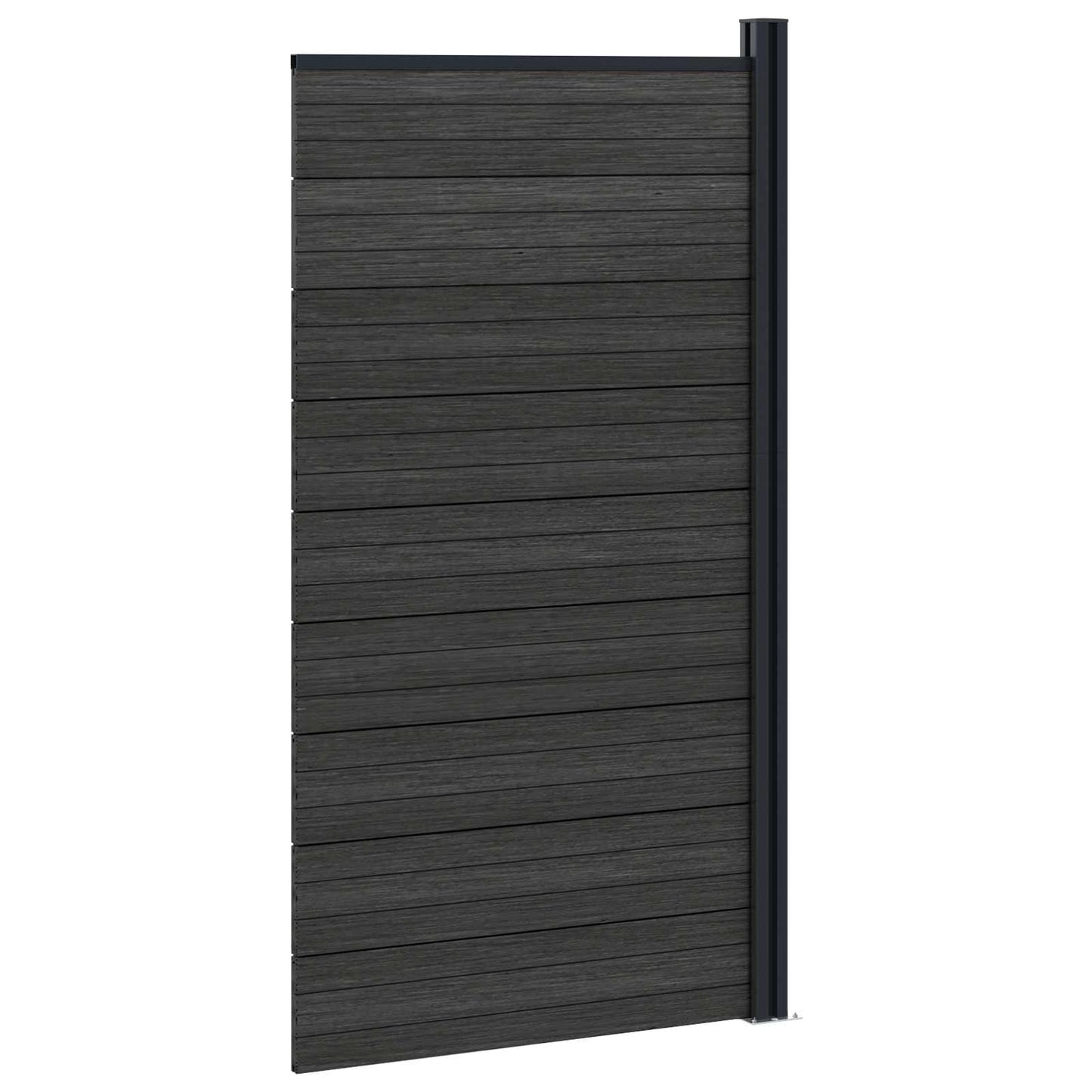 Fence Panel WPC and Aluminium Black
