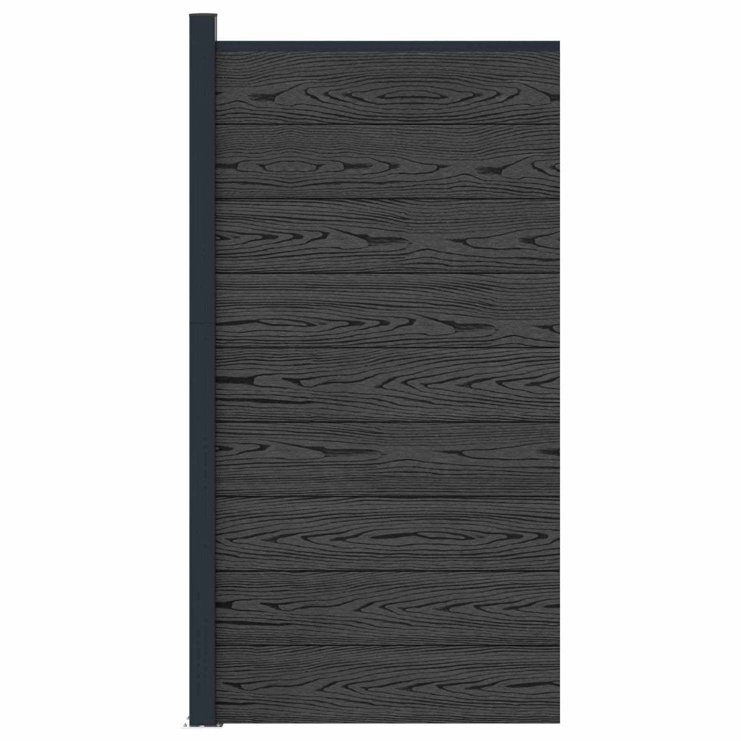 Fence Panel WPC and Aluminium Black