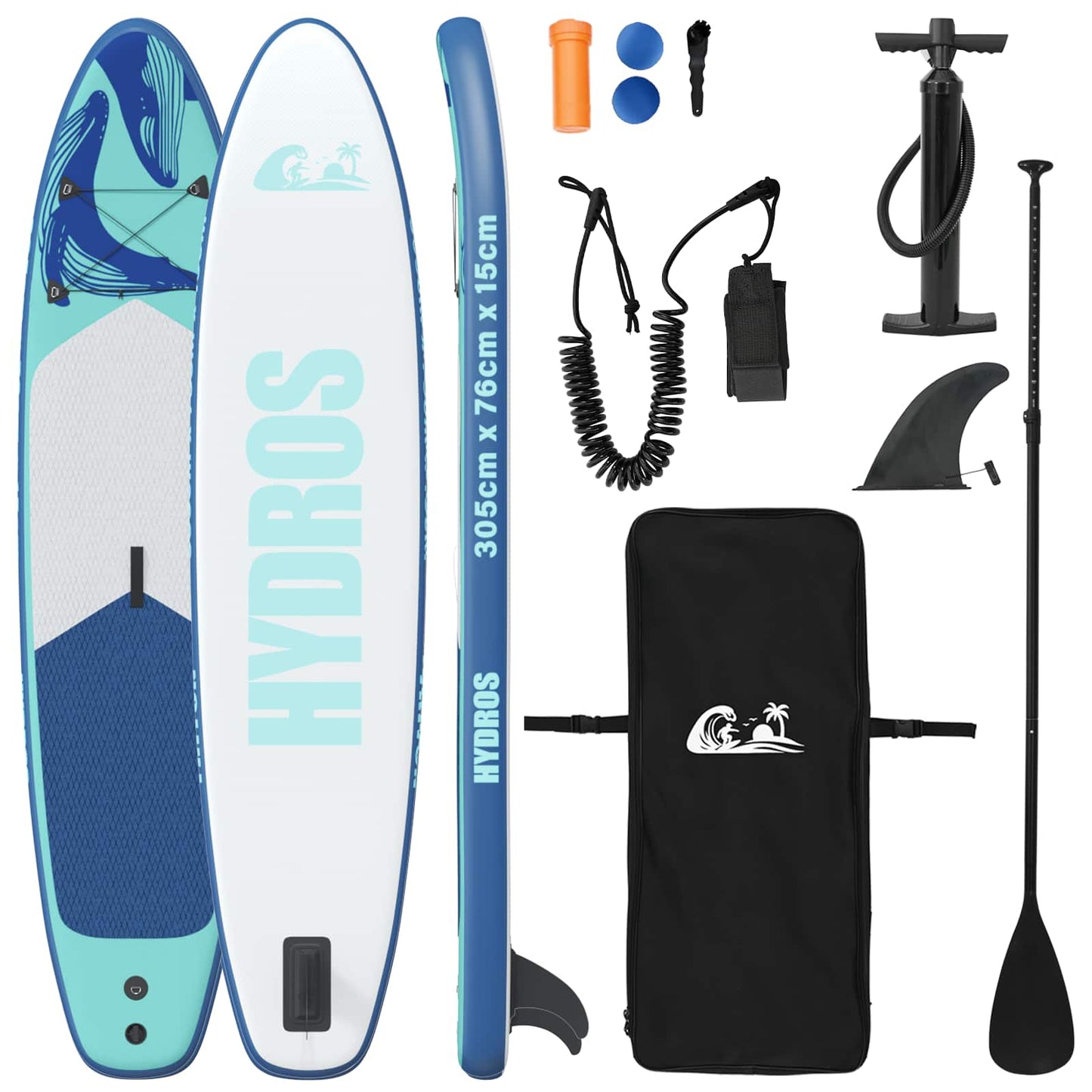 Inflatable Stand Up Paddle Board HYDROS 305 x 76 x 15 cm for