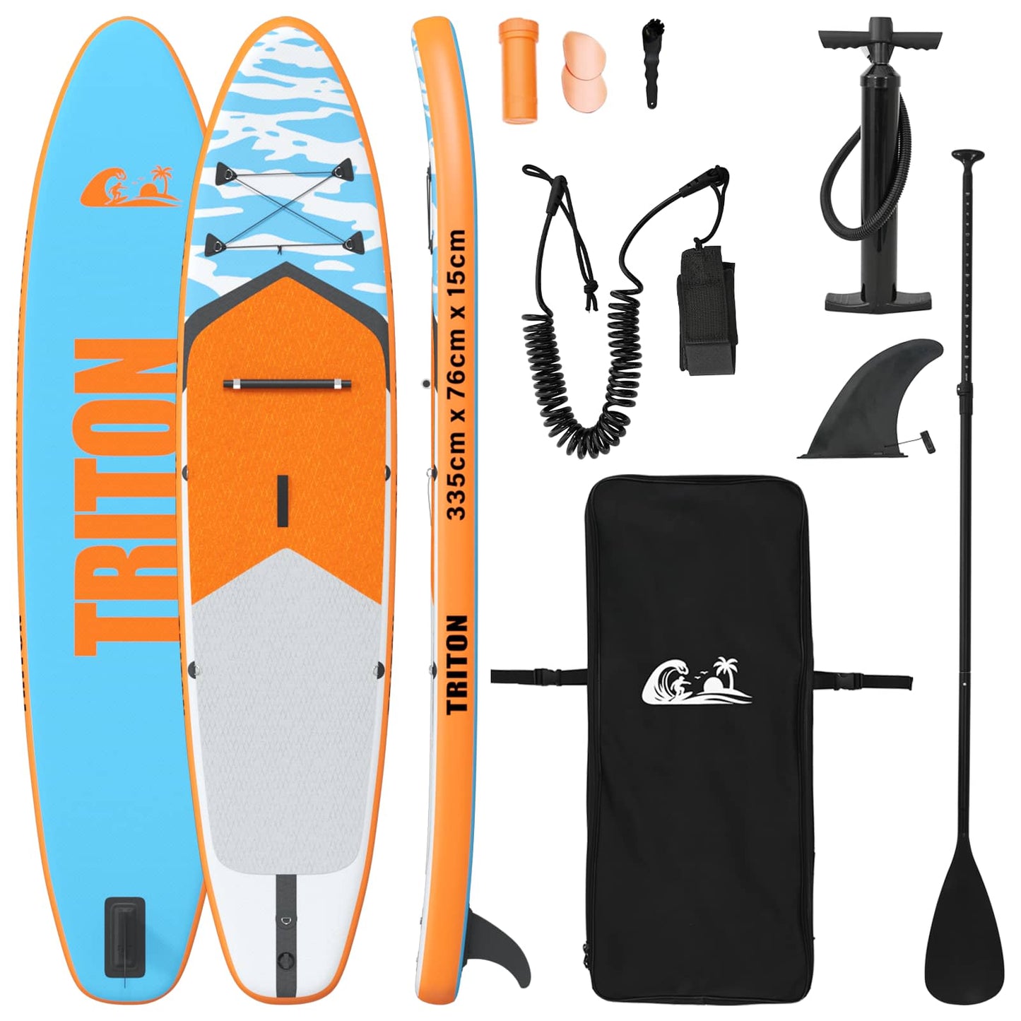 Inflatable Stand Up Paddle Board TRITON 335 x 76 x 15 cm Blue