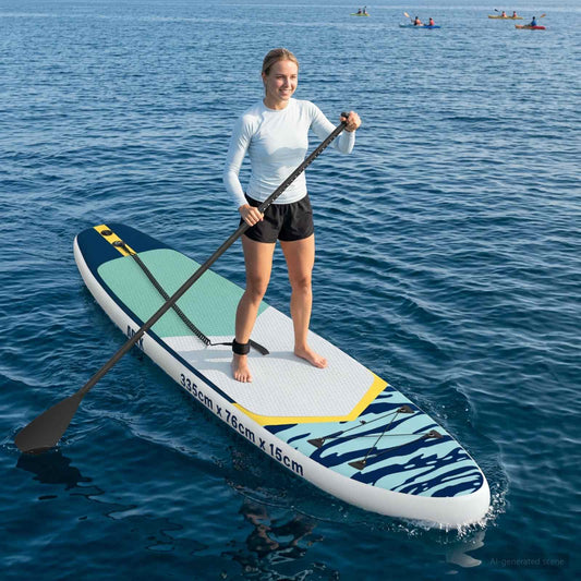 Inflatable Stand Up Paddle Board APEX 335 x 76 x 15 cm Blue for
