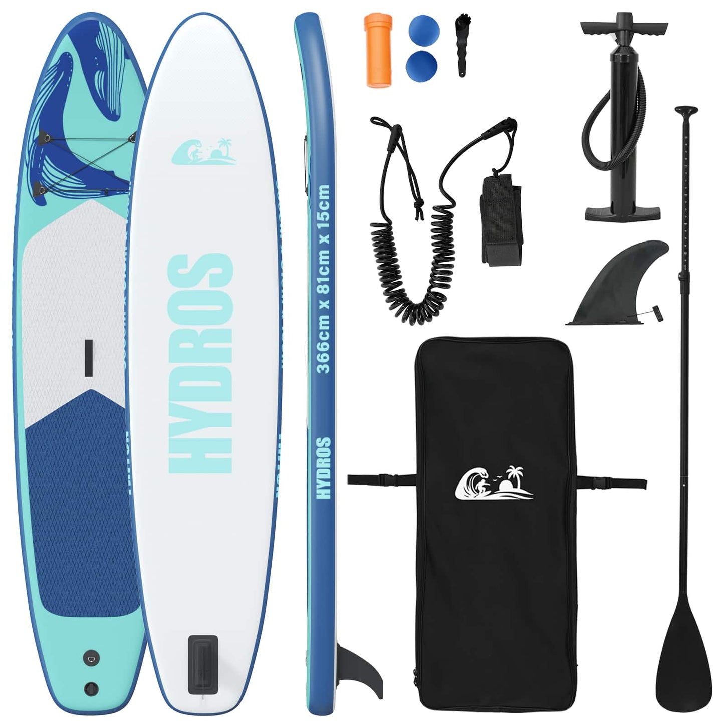 Inflatable Stand Up Paddle Board HYDROS 366 x 81 x 15 cm for