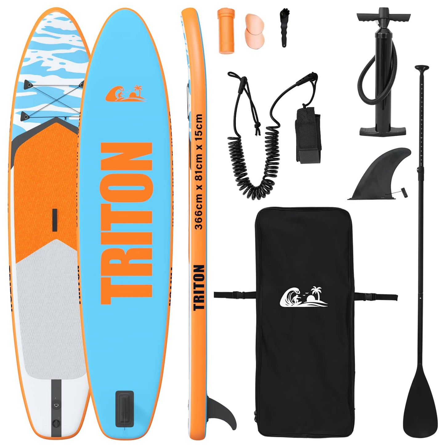 Inflatable Stand Up Paddle Board TRITON 366 x 81 x 15 cm Blue
