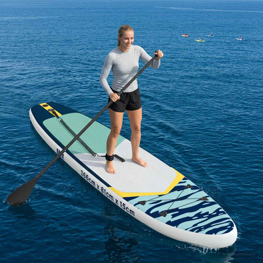 Inflatable Stand Up Paddle Board APEX 366 x 81 x 15 cm Blue for