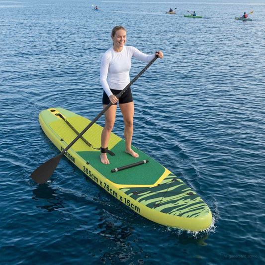 SUP Board with Seat 2-in-1 POSEIDON 305 x 76 x 15 cm Green for