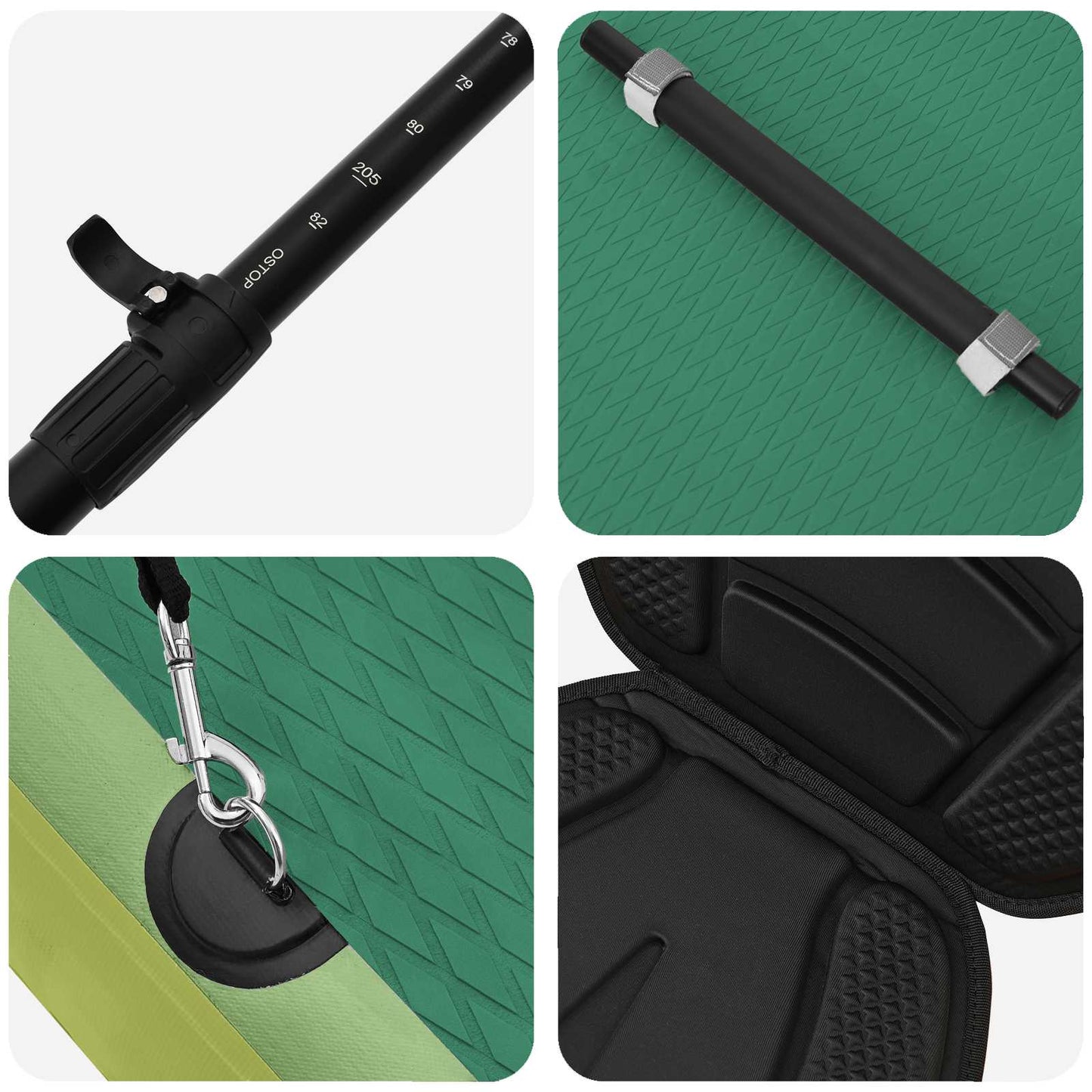 SUP Board with Seat 2-in-1 POSEIDON 335 x 76 x 15 cm Green for