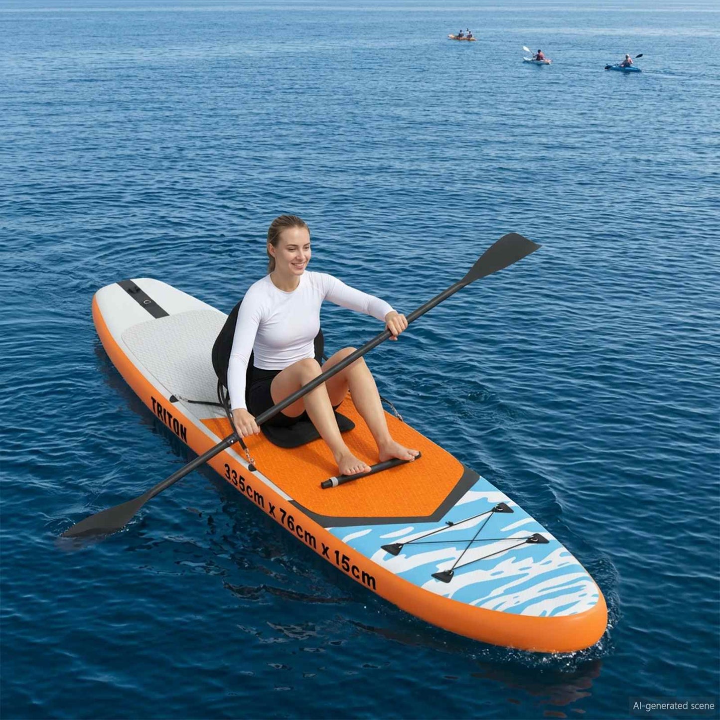 SUP Board with Seat 2-in-1 TRITON 335 x 76 x 15 cm Blue for