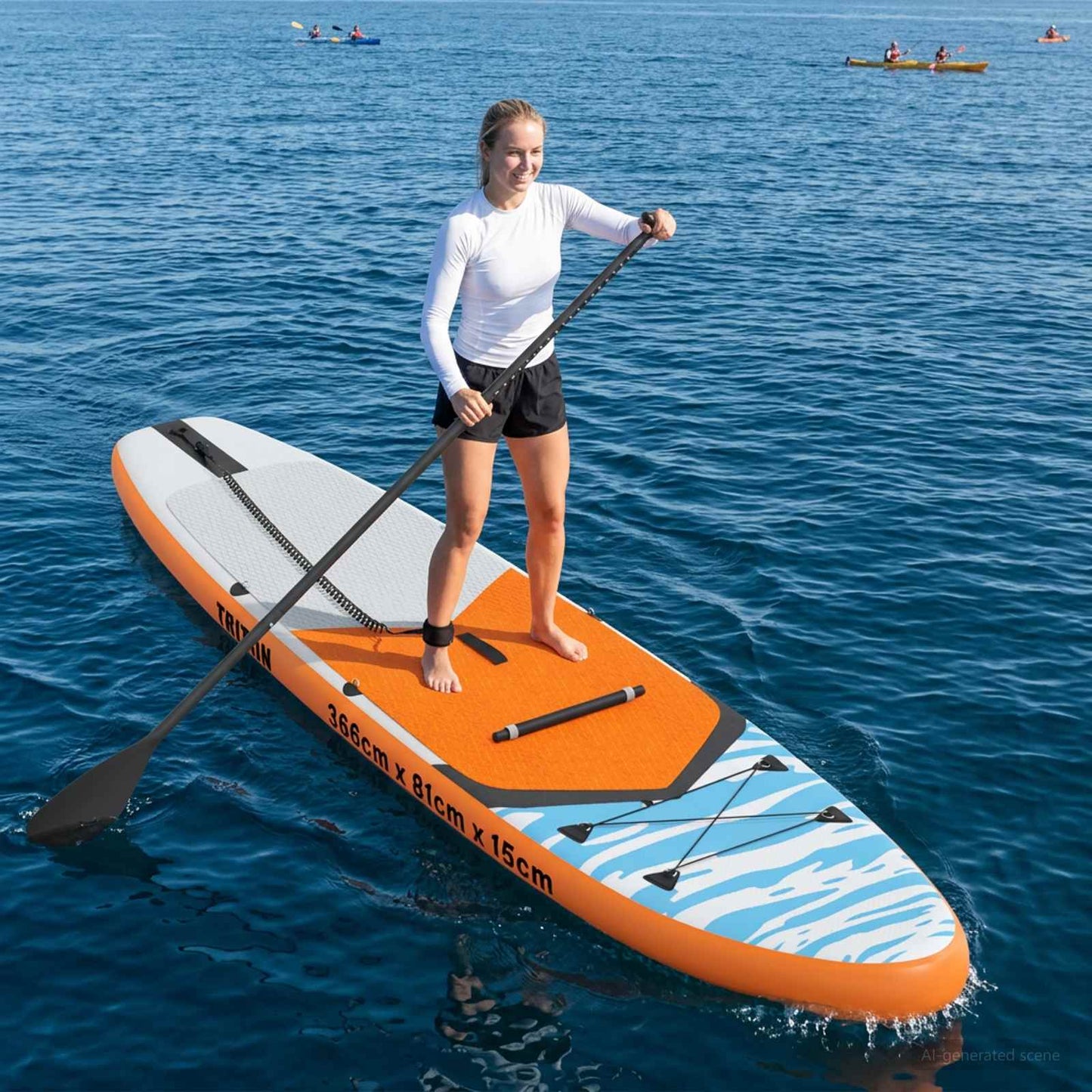 SUP Board with Seat 2-in-1 TRITON 366 x 81 x 15 cm Blue for
