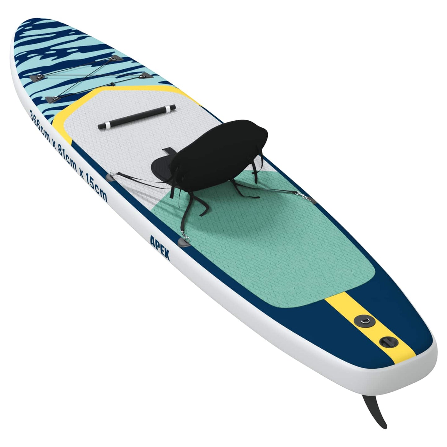 SUP Board with Seat 2-in-1 APEX 366 x 81 x 15 cm Blue for