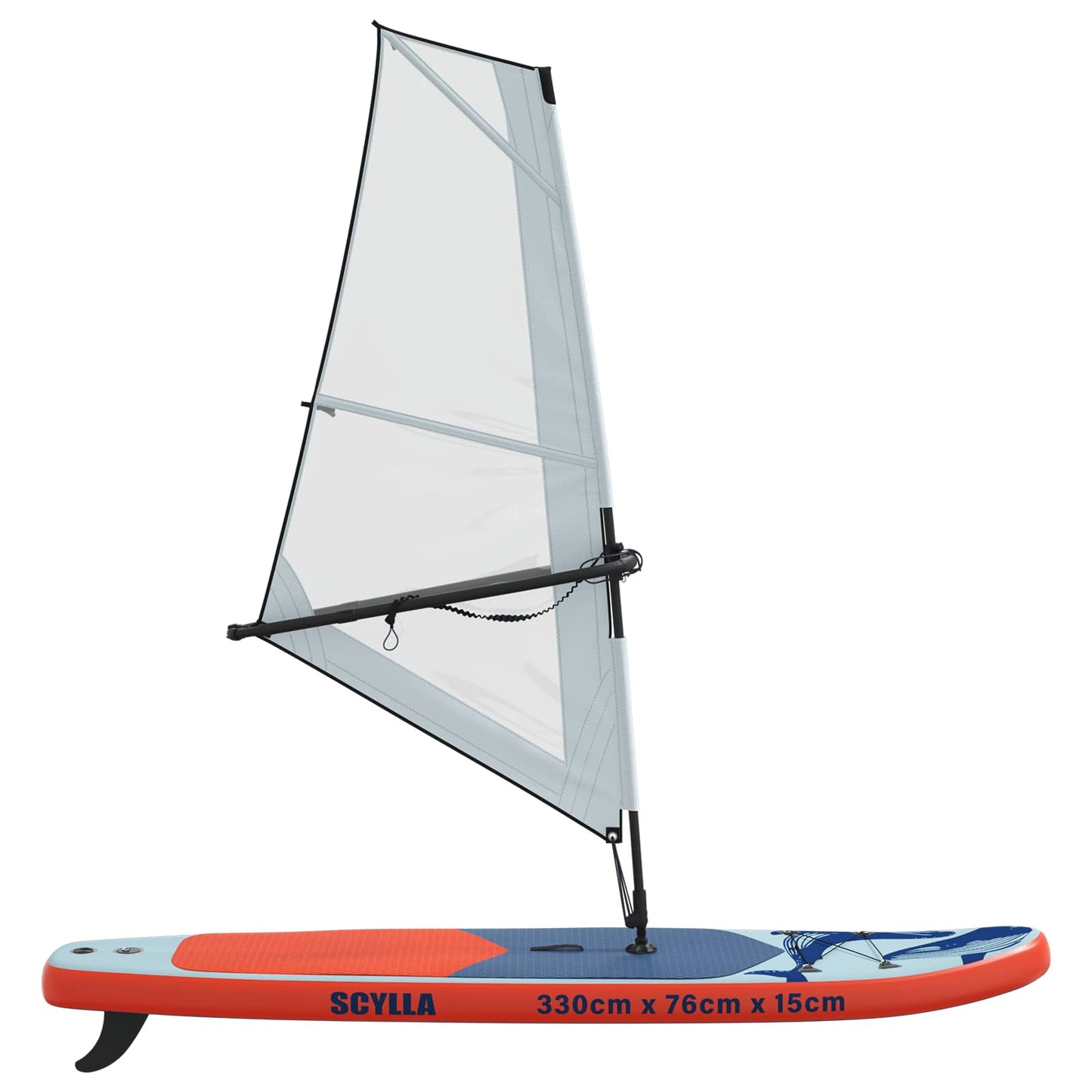 Inflatable SUP Board with Sail SCYLLA 330 x 76 x 15 cm Blue for