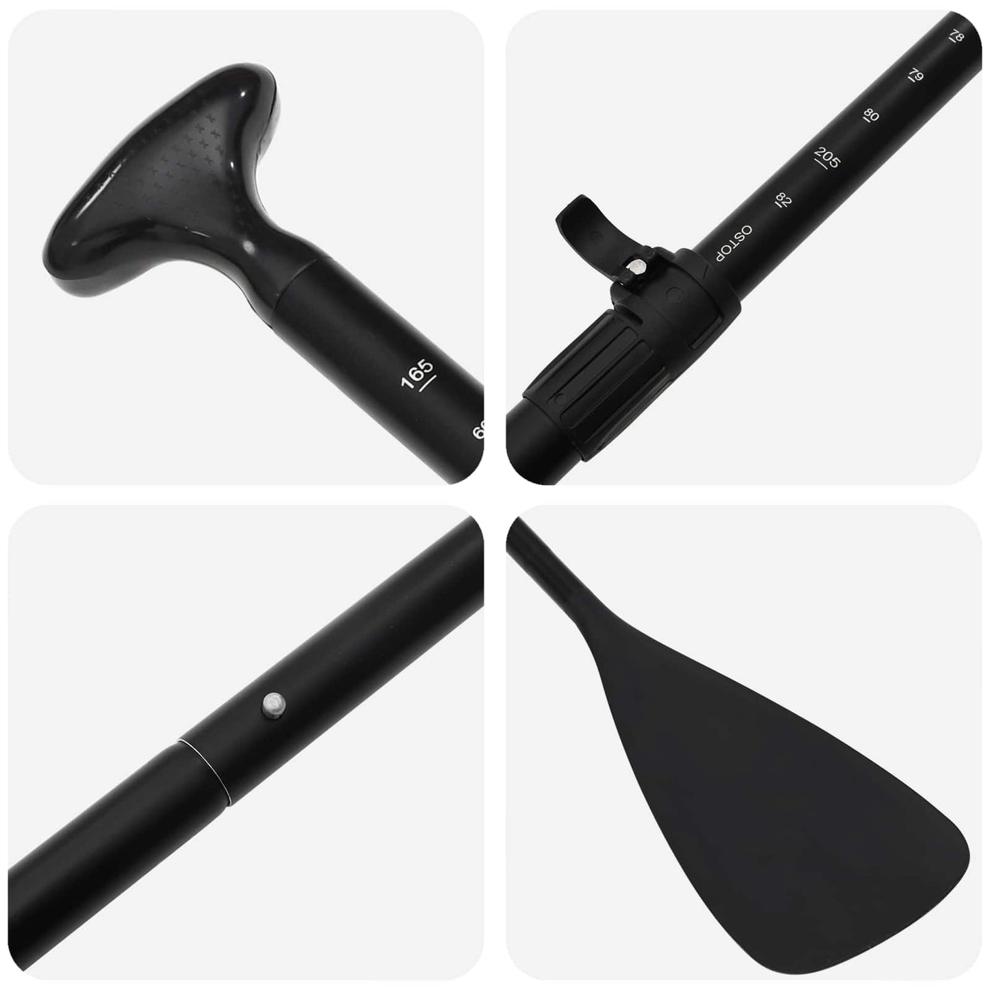 Modern SUP Paddle 203 x 19.5 cm Black