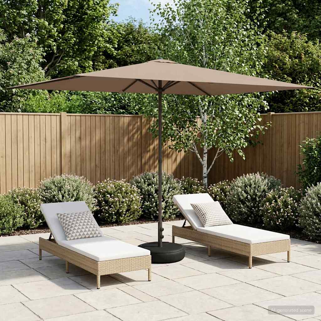 Garden Parasol with Base 200 x 300 cm Polyester Rectangular