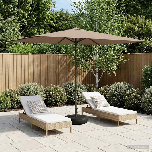 Garden Parasol with Base 200 x 300 cm Polyester Rectangular