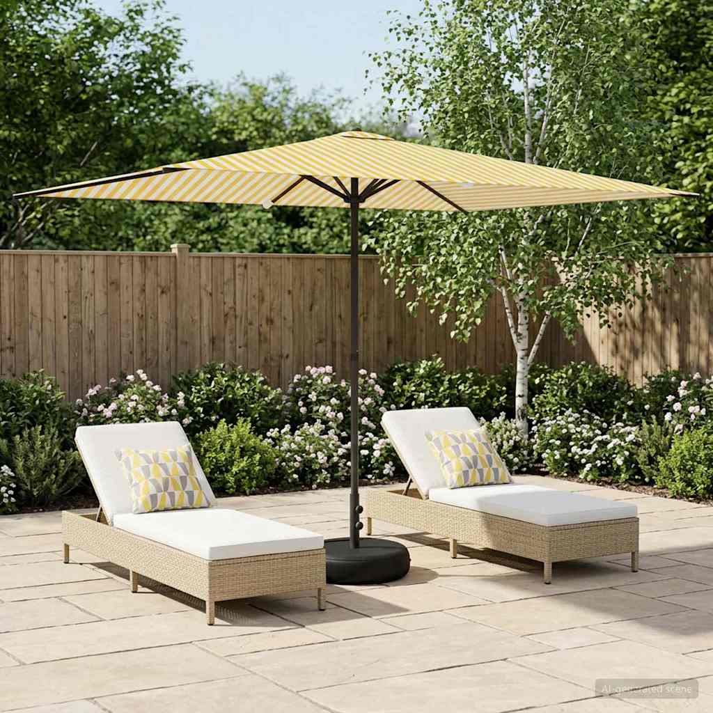 Garden Parasol with Base 200 x 300 cm Polyester Rectangular
