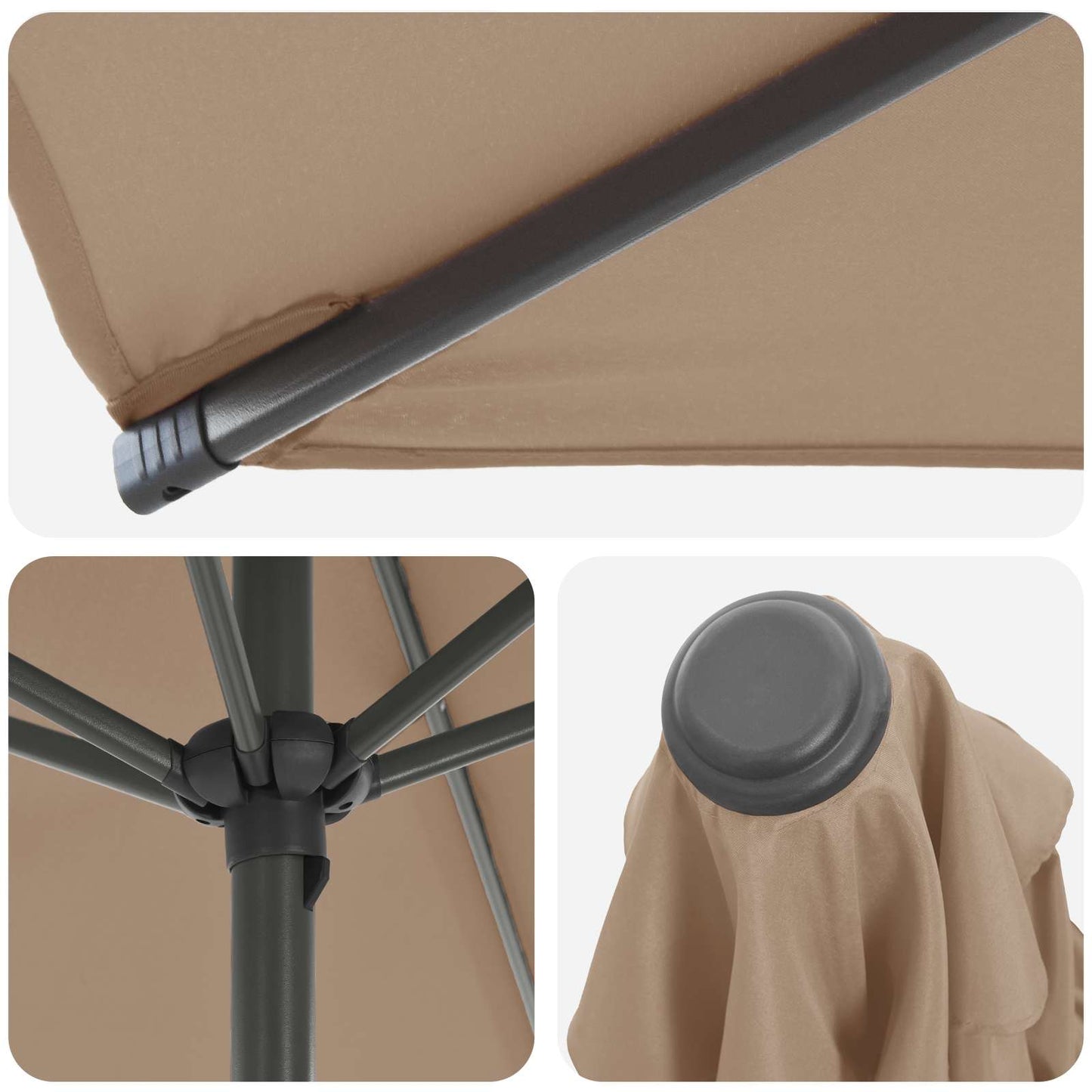 Garden Parasol with Base 230 x 230 cm Polyester Rectangular