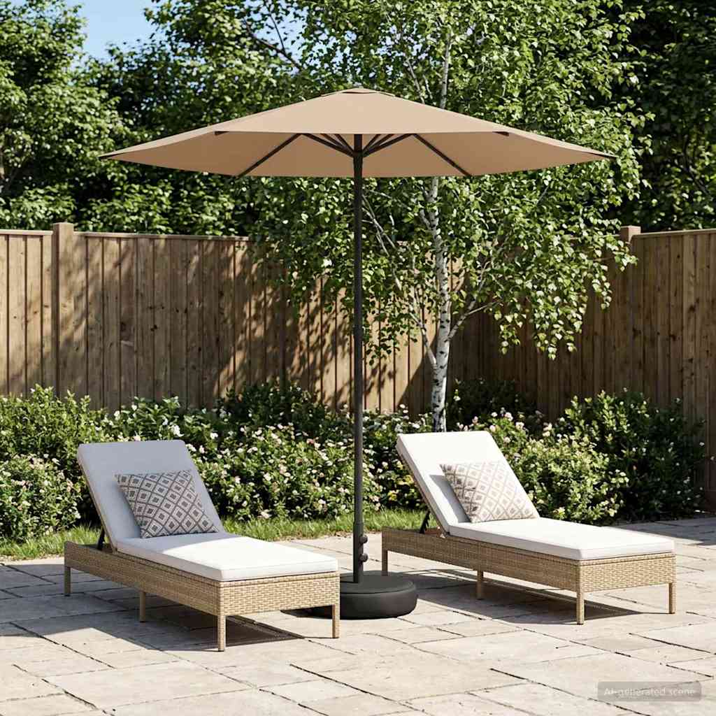 Garden Parasol with Base 230 x 230 cm Polyester Rectangular