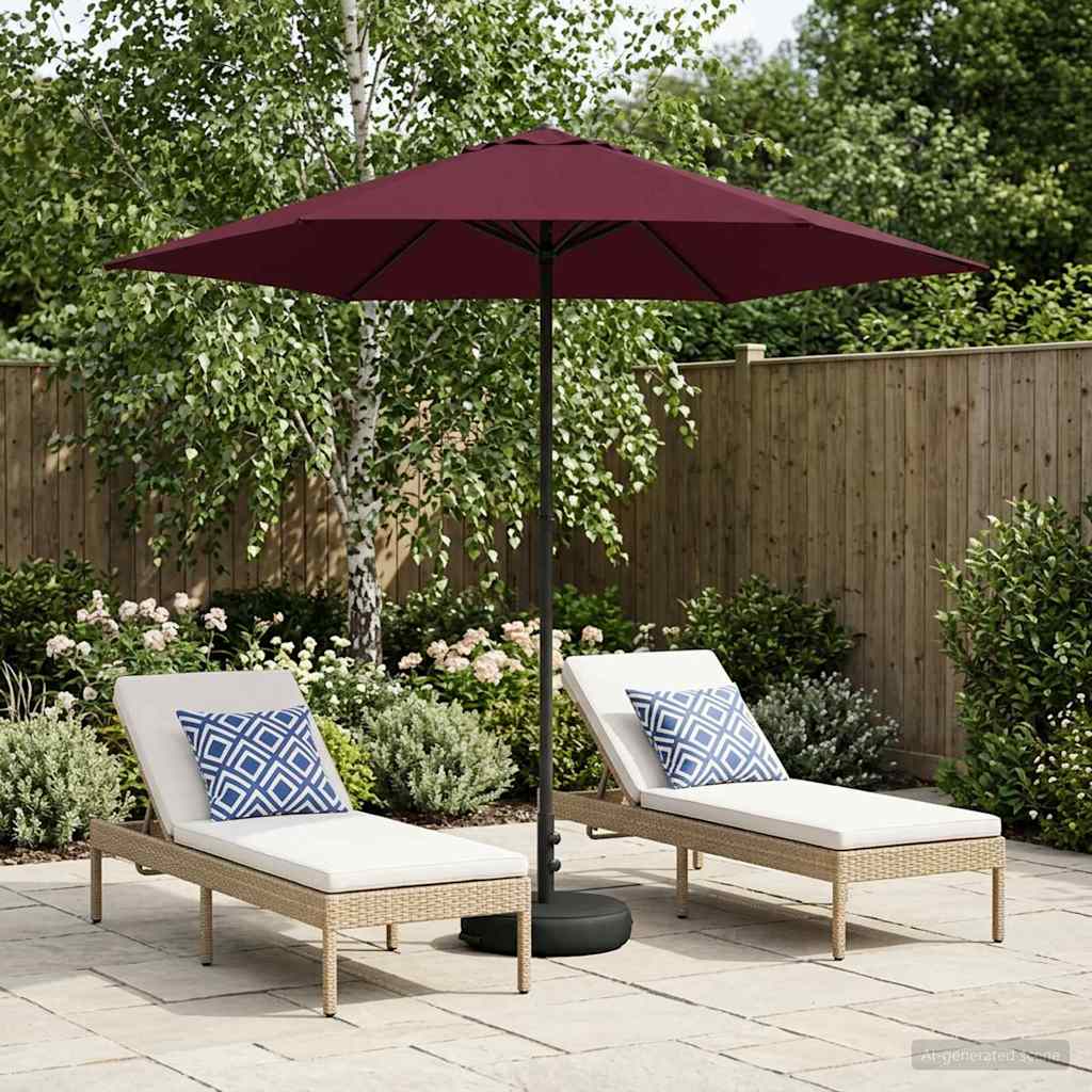 Garden Parasol with Base 230 x 230 cm Polyester Rectangular
