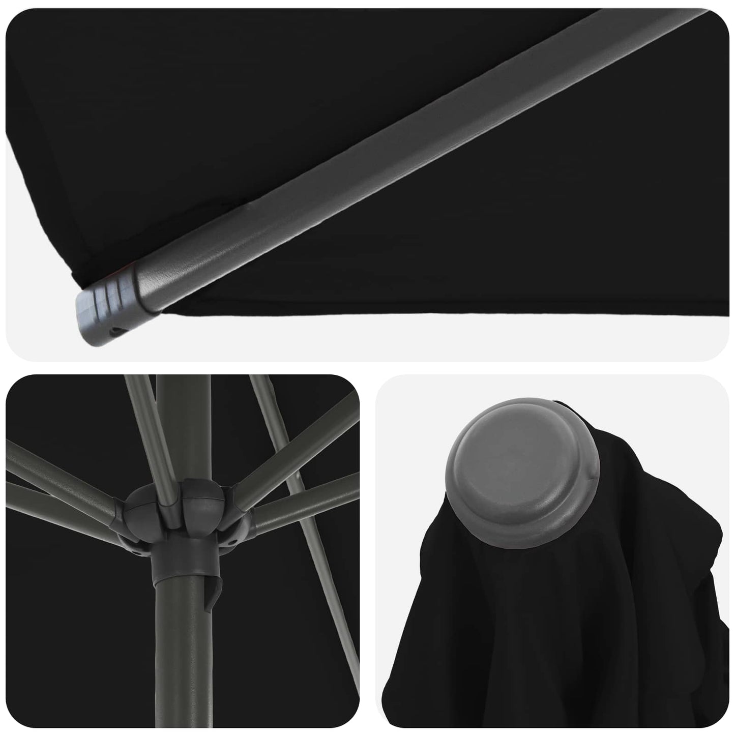 Garden Parasol with Base 230 x 230 cm Polyester Rectangular