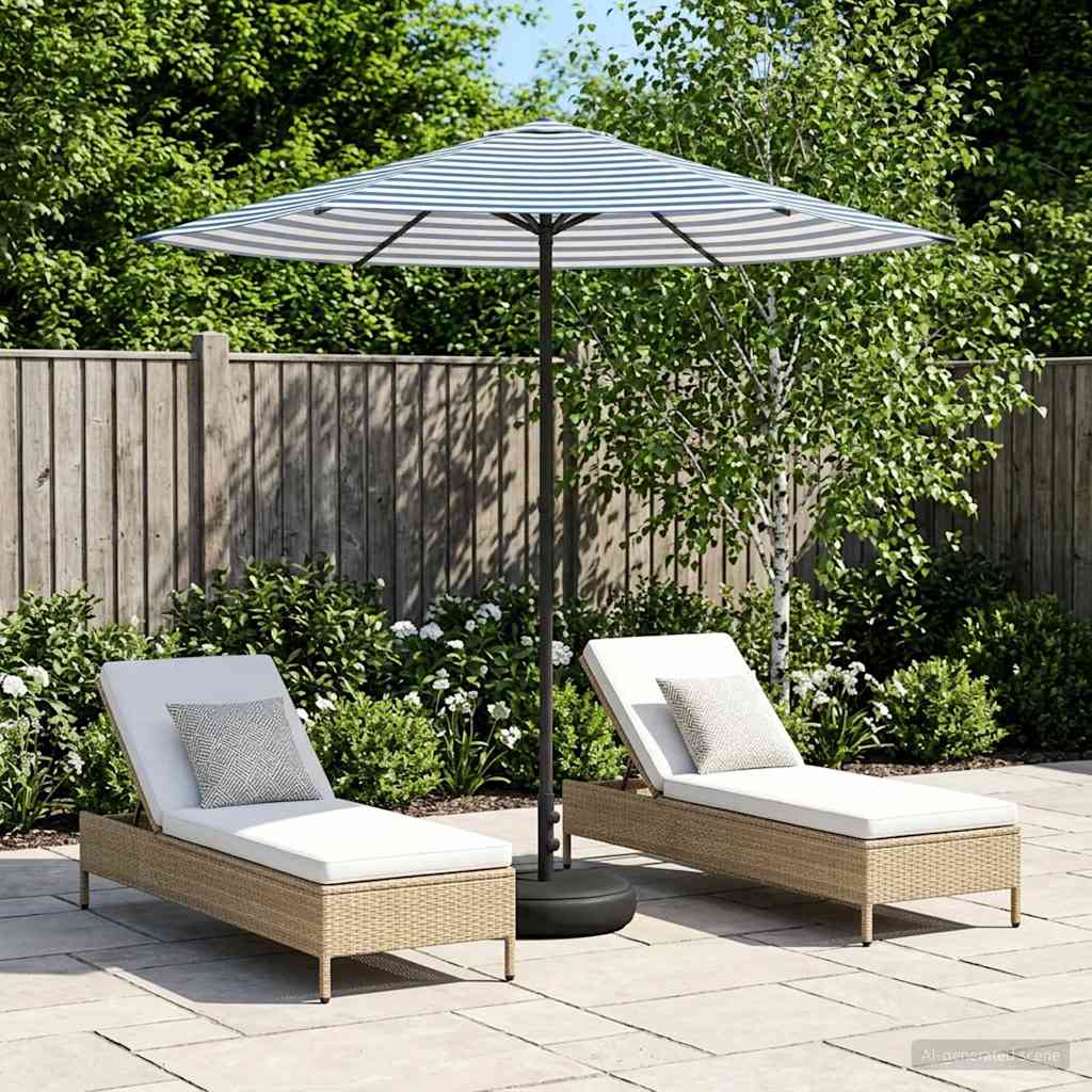 Garden Parasol with Base 230 x 230 cm Polyester Rectangular