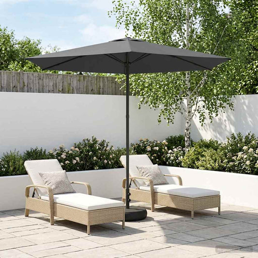 Garden Parasol with Base 270 x 270 cm Polyester Rectangular
