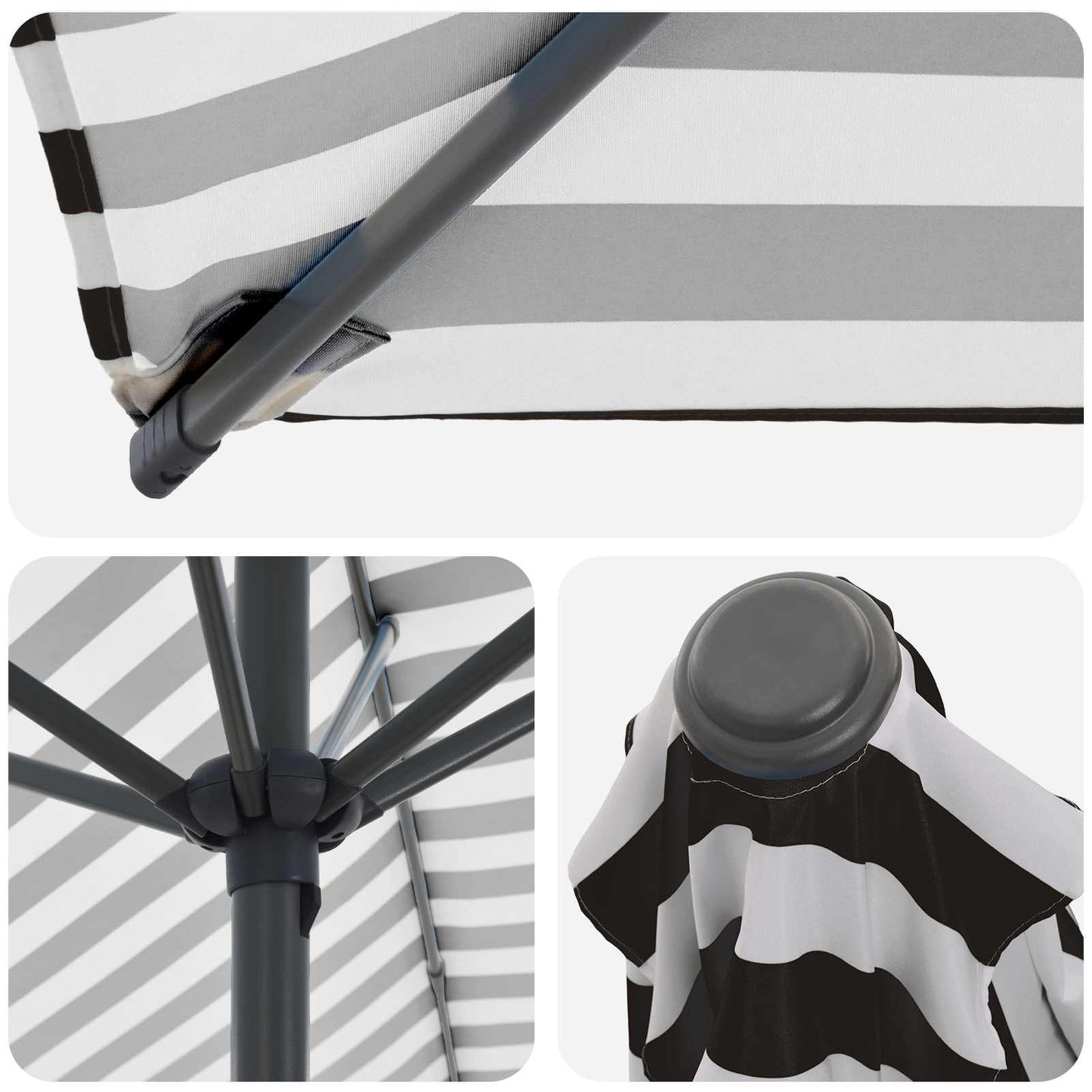 Garden Parasol with Base 270 x 270 cm Polyester Rectangular