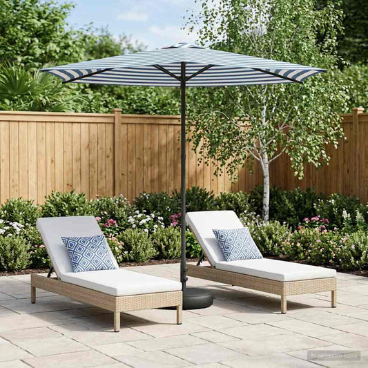 Garden Parasol with Base 270 x 270 cm Polyester Rectangular