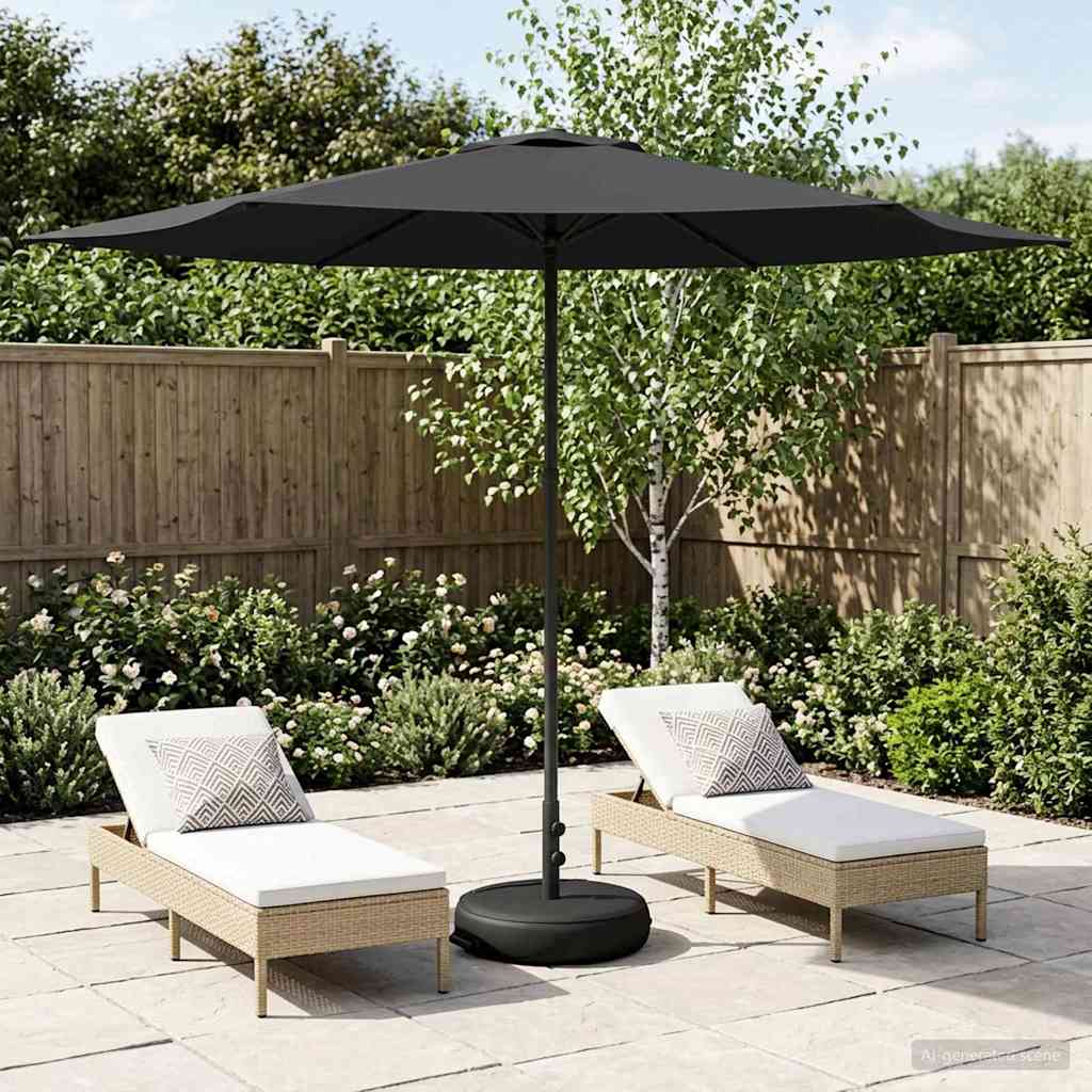 Garden Parasol with Base 300 x 300 cm Polyester Rectangular