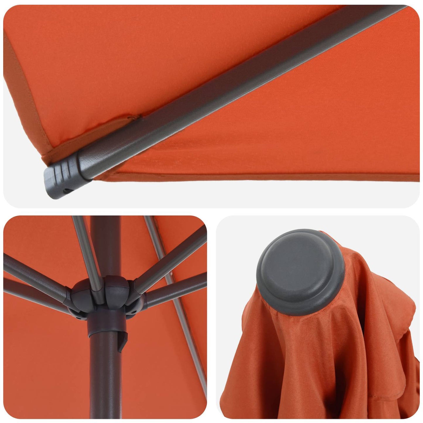 Garden Parasol with Base 300 x 300 cm Polyester Rectangular