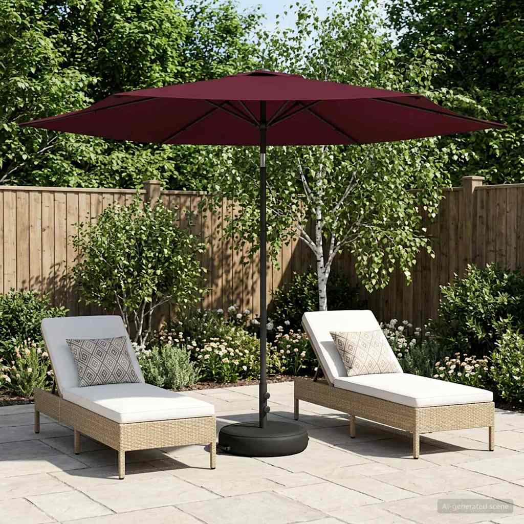 Garden Parasol with Base 300 x 300 cm Polyester Rectangular