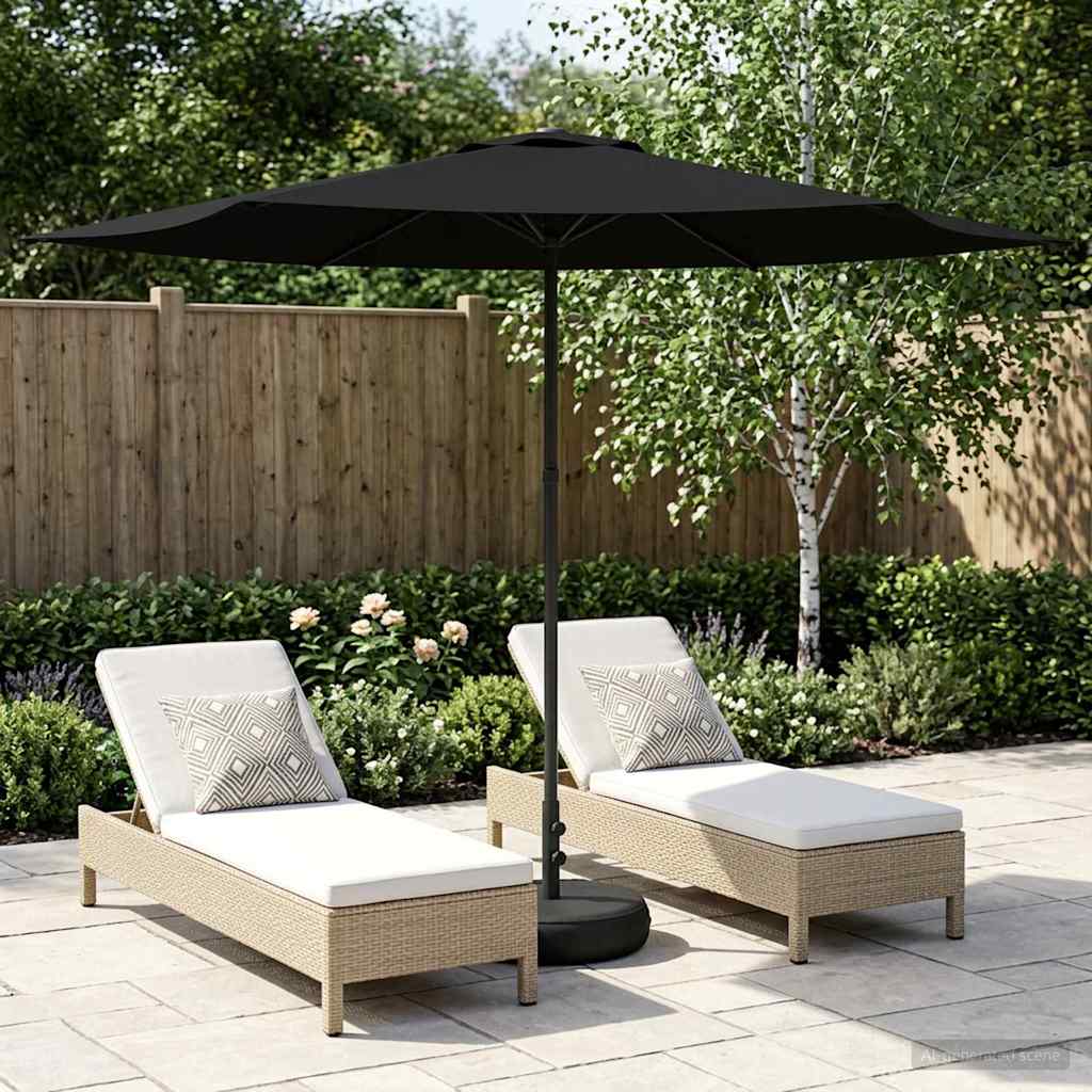 Garden Parasol with Base 300 x 300 cm Polyester Rectangular