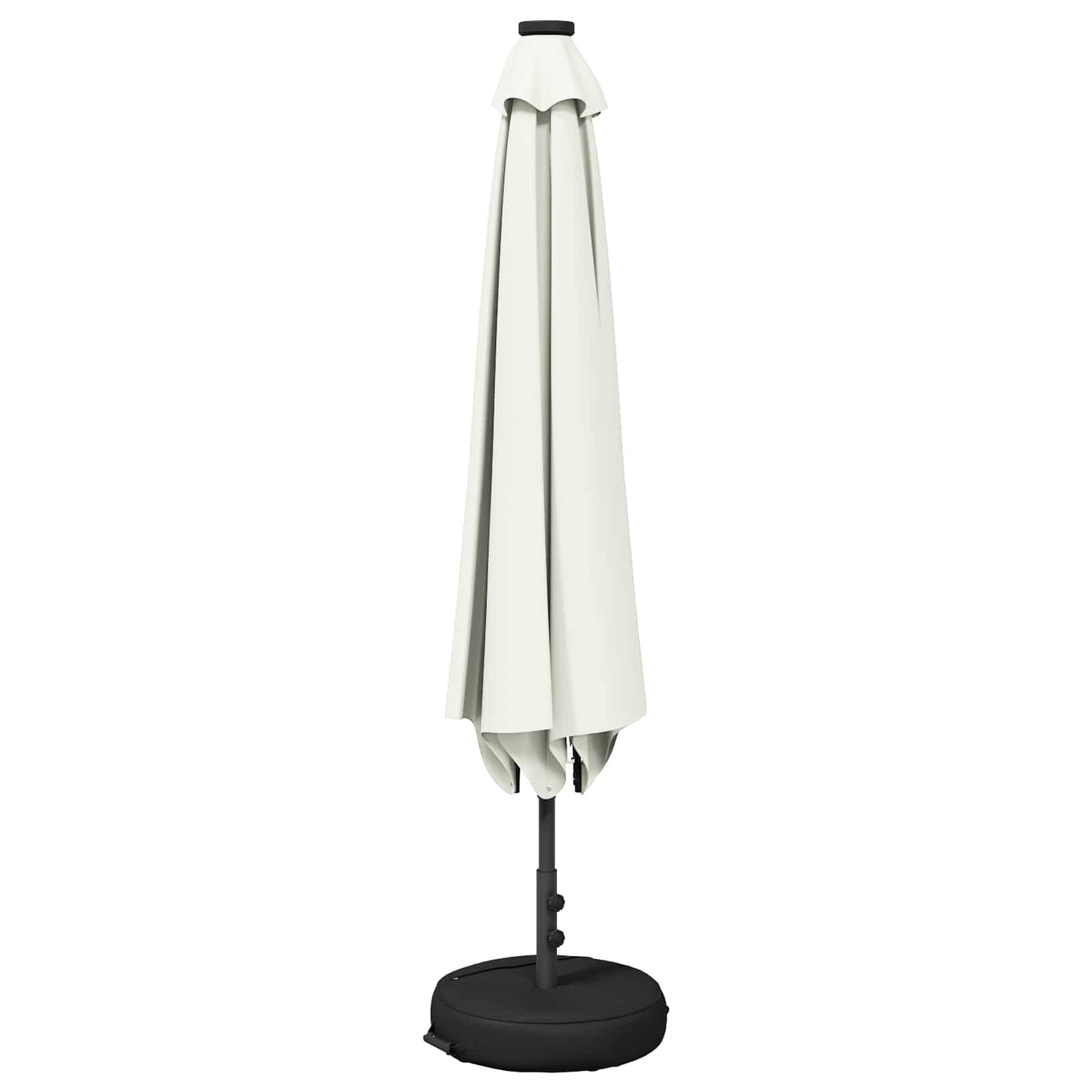 Garden Parasol with LED Lights and Base 200 x 300 cm Polyester
