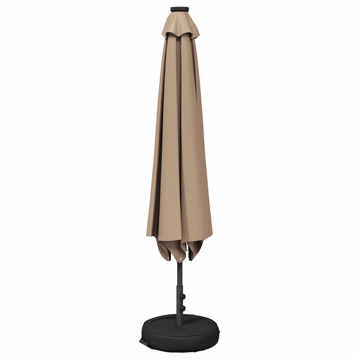 Garden Parasol with LED Lights and Base 230 x 230 cm Polyester