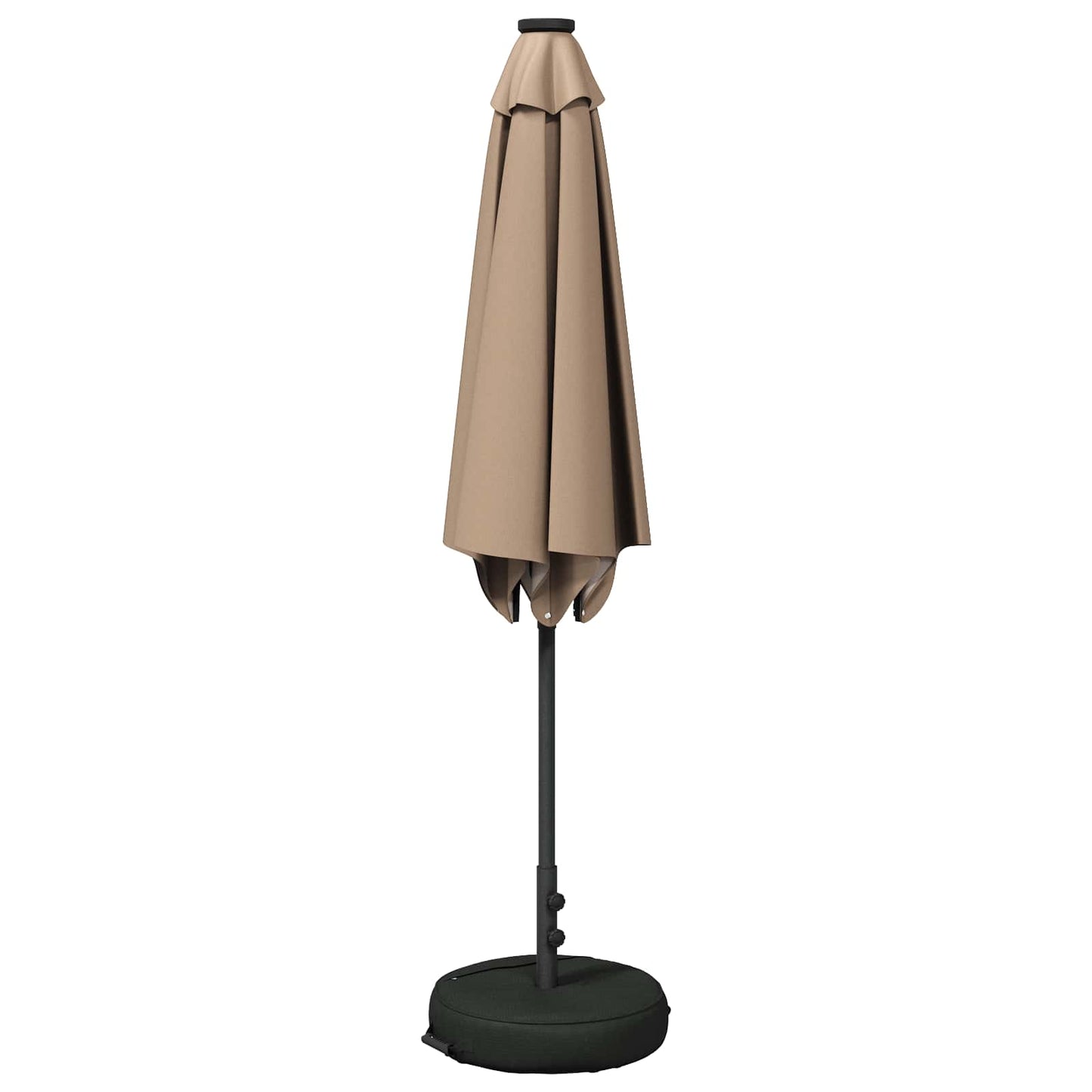 Garden Parasol with LED Lights and Base 270 x 270 cm Polyester