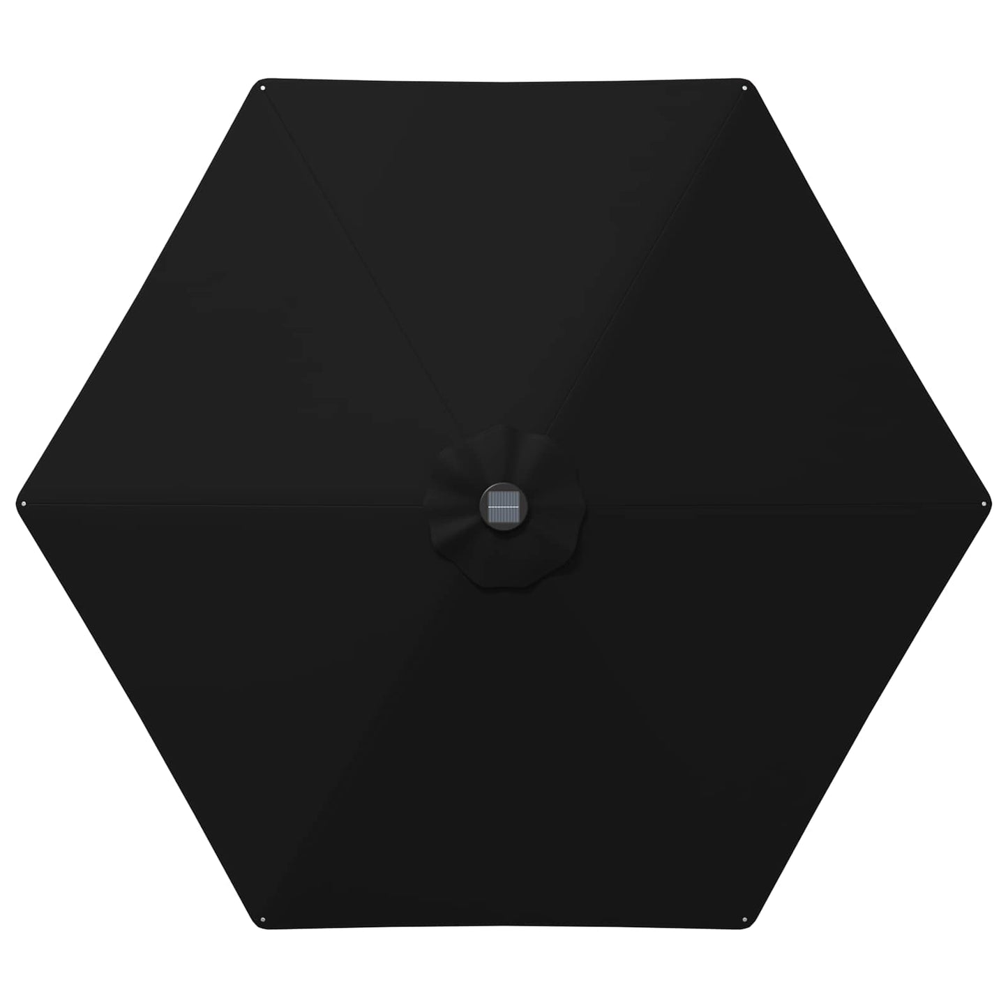Garden Parasol with LED Lights and Base 270 x 270 cm Polyester