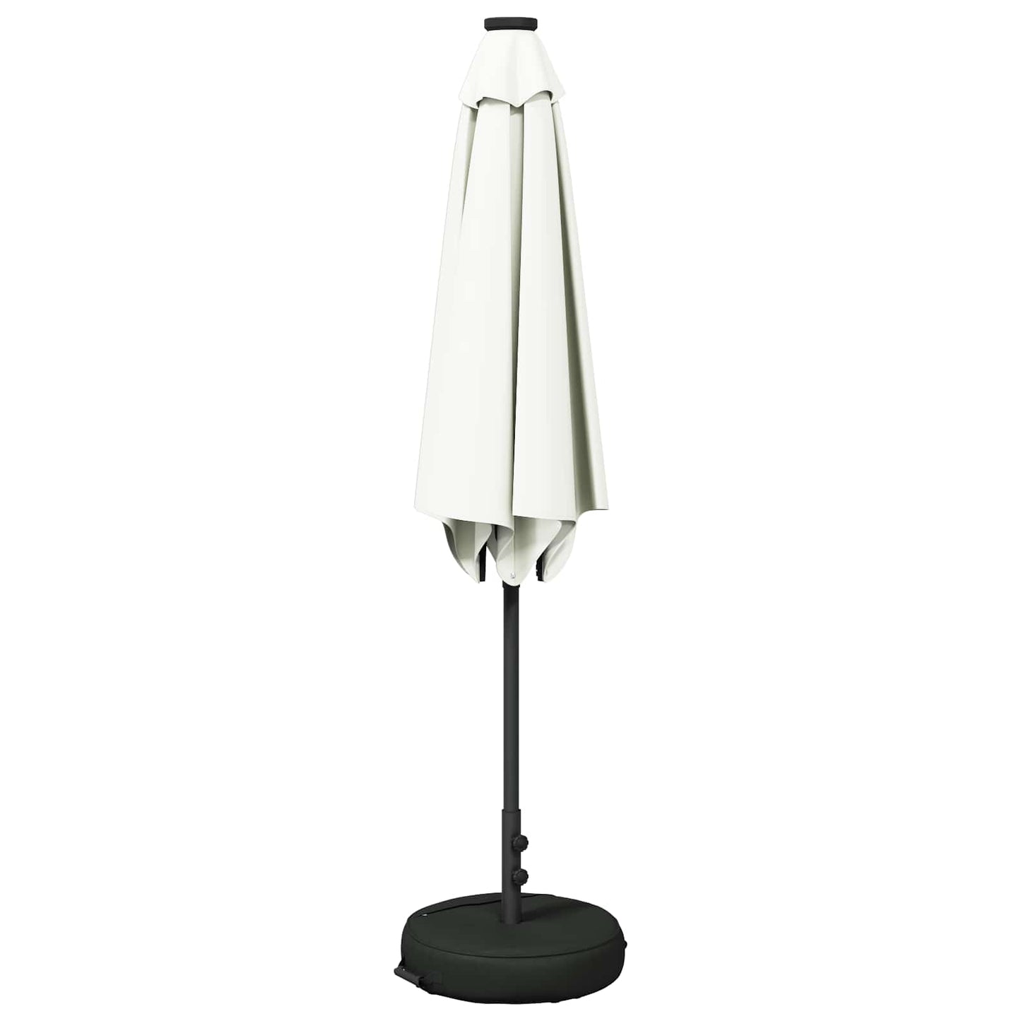Garden Parasol with LED Lights and Base 300 x 300 cm Polyester
