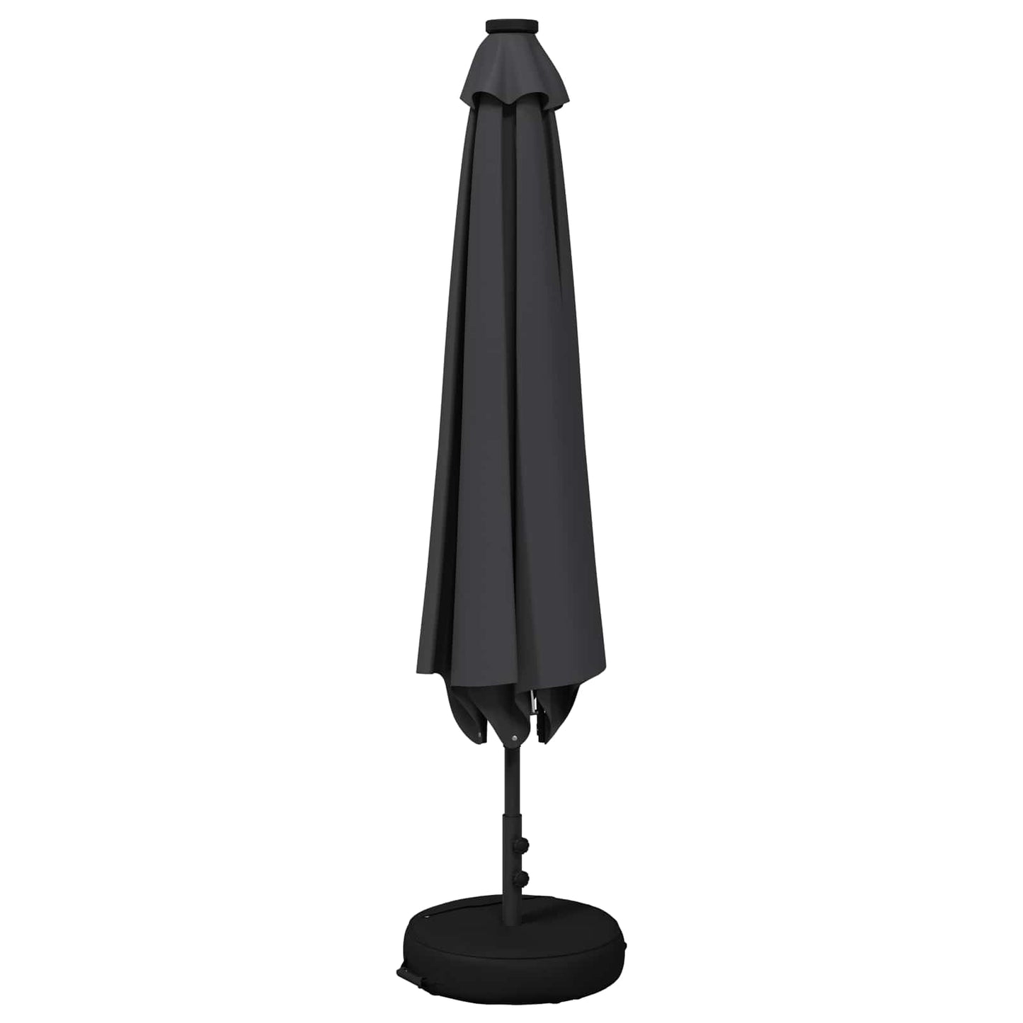 Garden Parasol with LED Lights and Base 300 x 300 cm Polyester